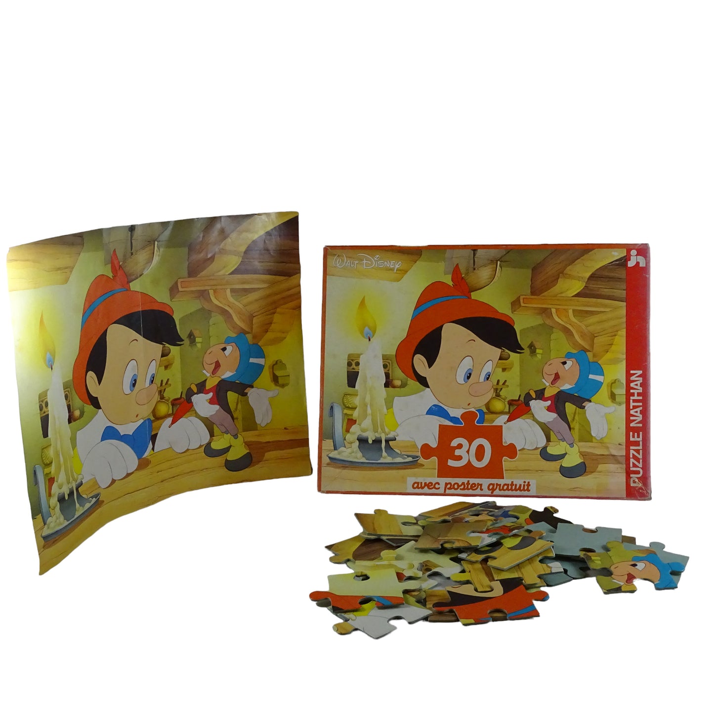 Puzzle Pinocchio avec poster d'occasion NATHAN - Dès 4 ans | Lutin Vert
