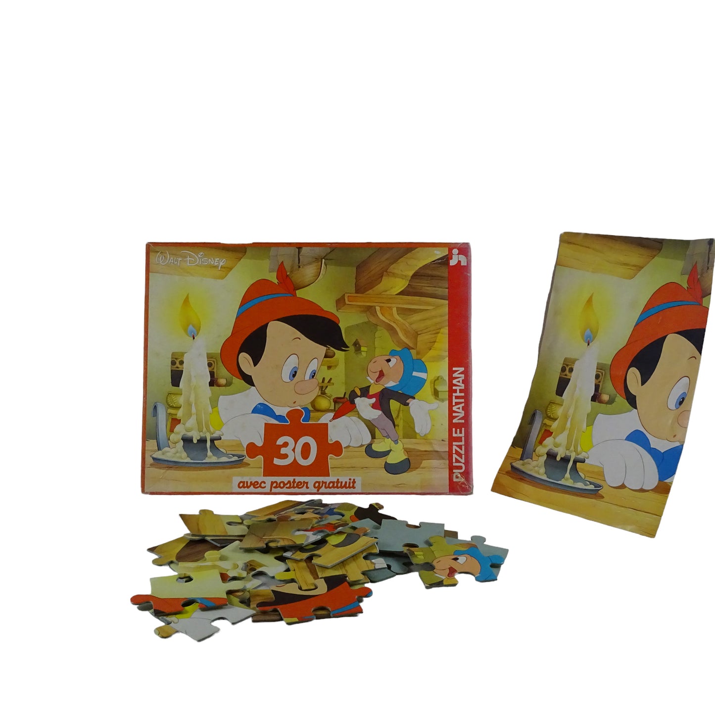 Puzzle Pinocchio avec poster d'occasion NATHAN - Dès 4 ans | Lutin Vert