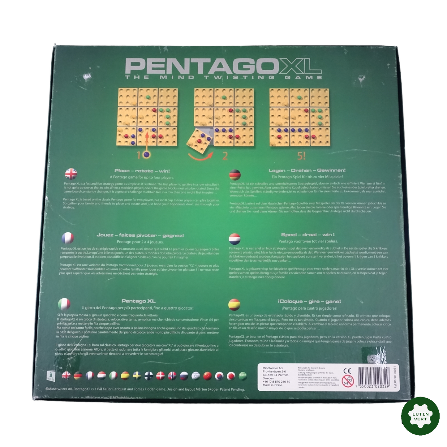 PentagoXL d'occasion Mindtwister Games - Dès 8 ans | Lutin Vert