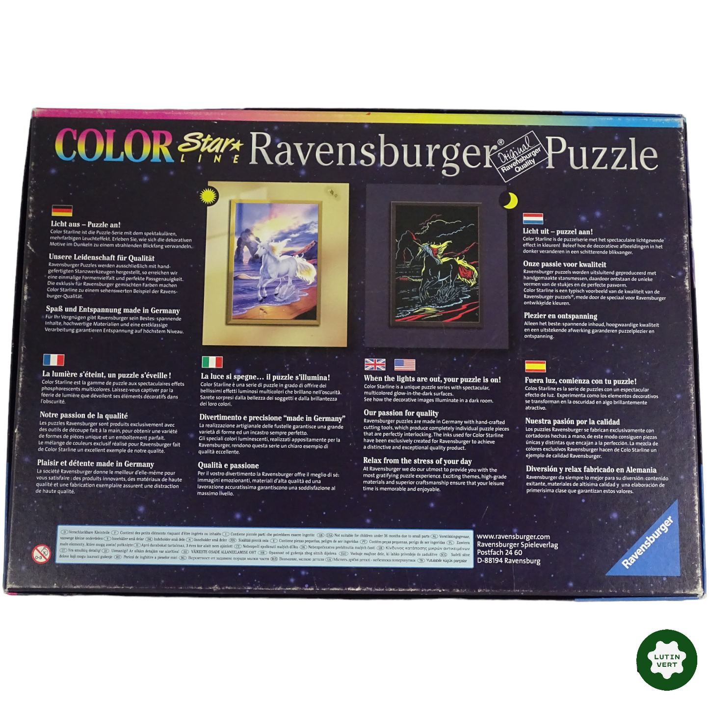 Puzzle licorne d'occasion RAVENSBURGER - Dès 10 ans | Lutin Vert
