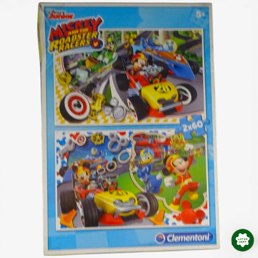 2 puzzles « Mickey and the Roadster Racers » d'occasion CLEMENTONI - Dès 5 ans | Ref 11208