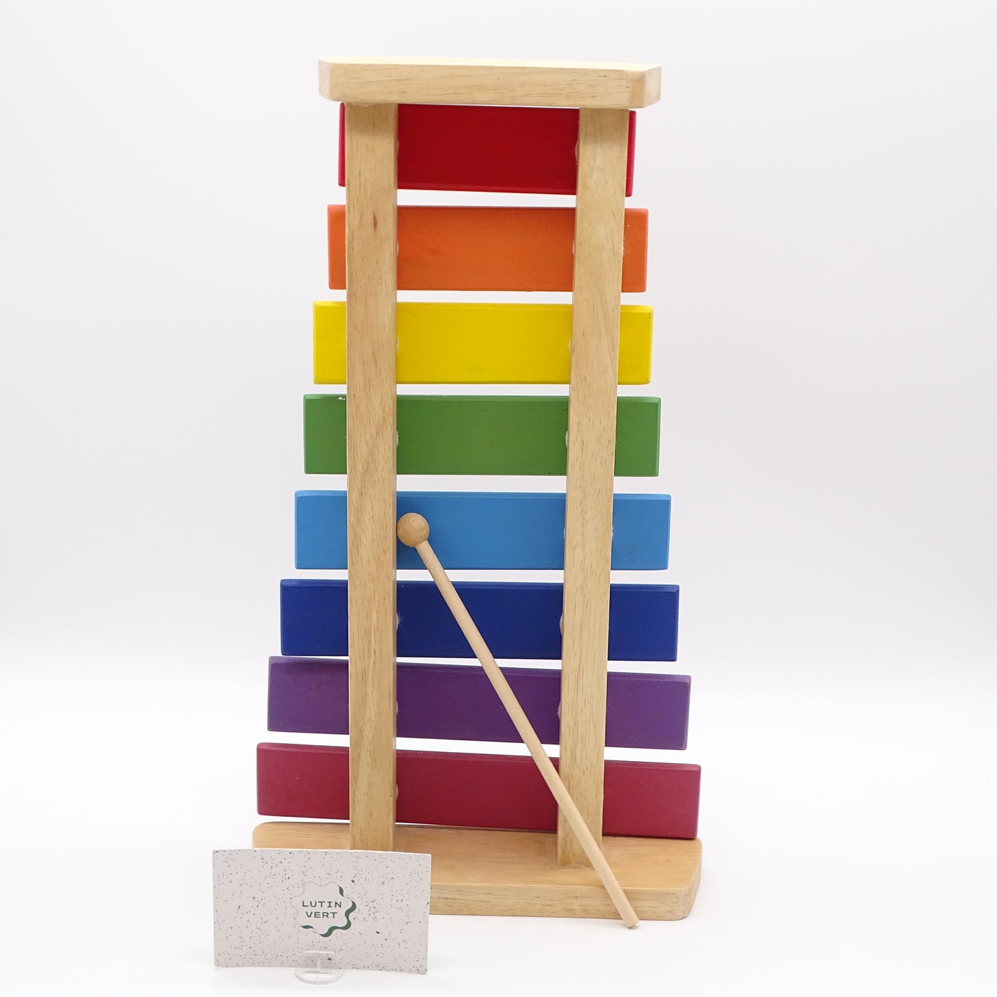 Xylophone arc-en-ciel en bois avec baguette SANS MARQUE - Dès 3 ans | Ref 15131