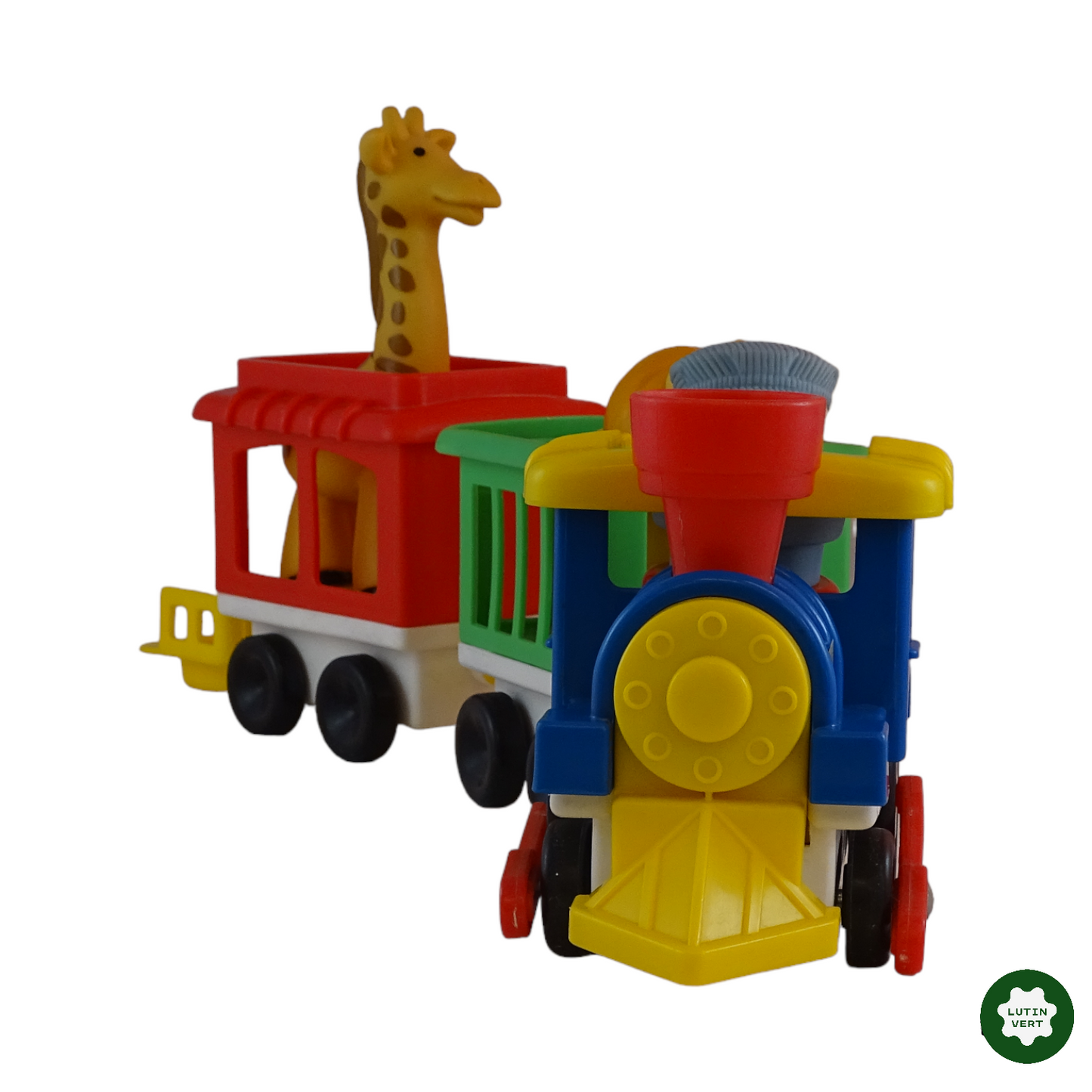 Train 3 pièces vintage d'occasion FISHER PRICE - Dès 4 ans | Lutin Vert