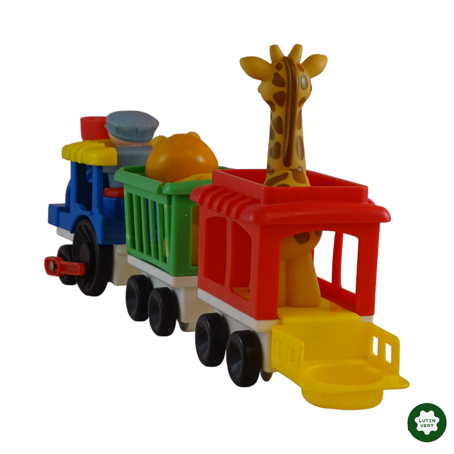 Train 3 pièces vintage d'occasion FISHER PRICE - Dès 4 ans | Lutin Vert