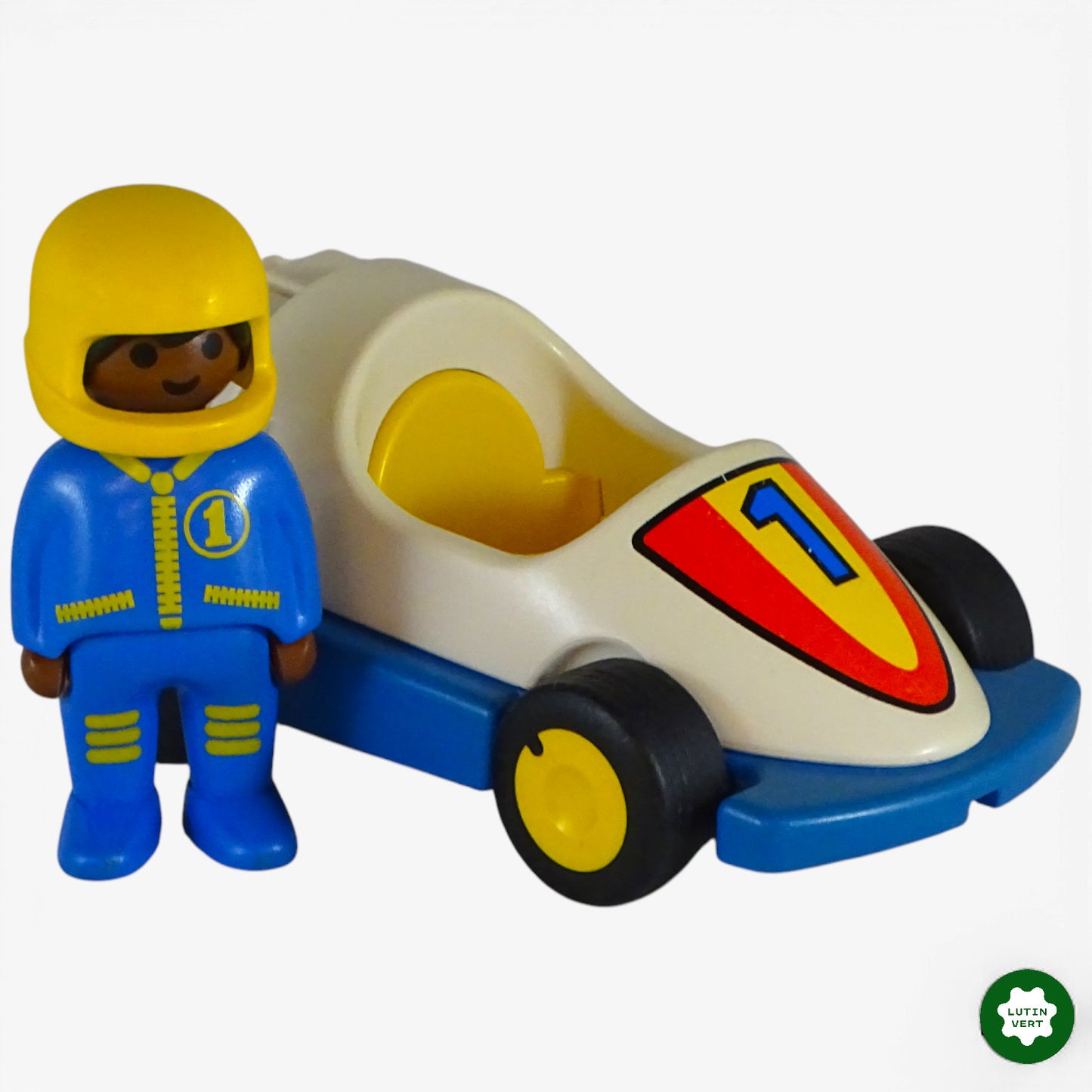 6711 Geobra Voiture F1 et chauffeur d'occasion Playmobil - Dès 18 mois | Ref 11372