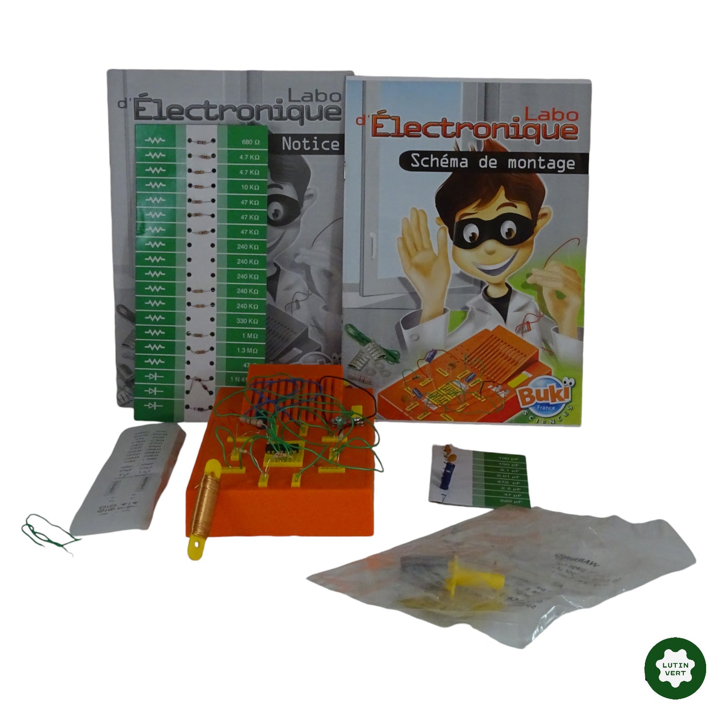 Labo Electronique 6 montages sans soudures d'occasion BUKI - Dès 8 ans | Lutin Vert Ref 6673