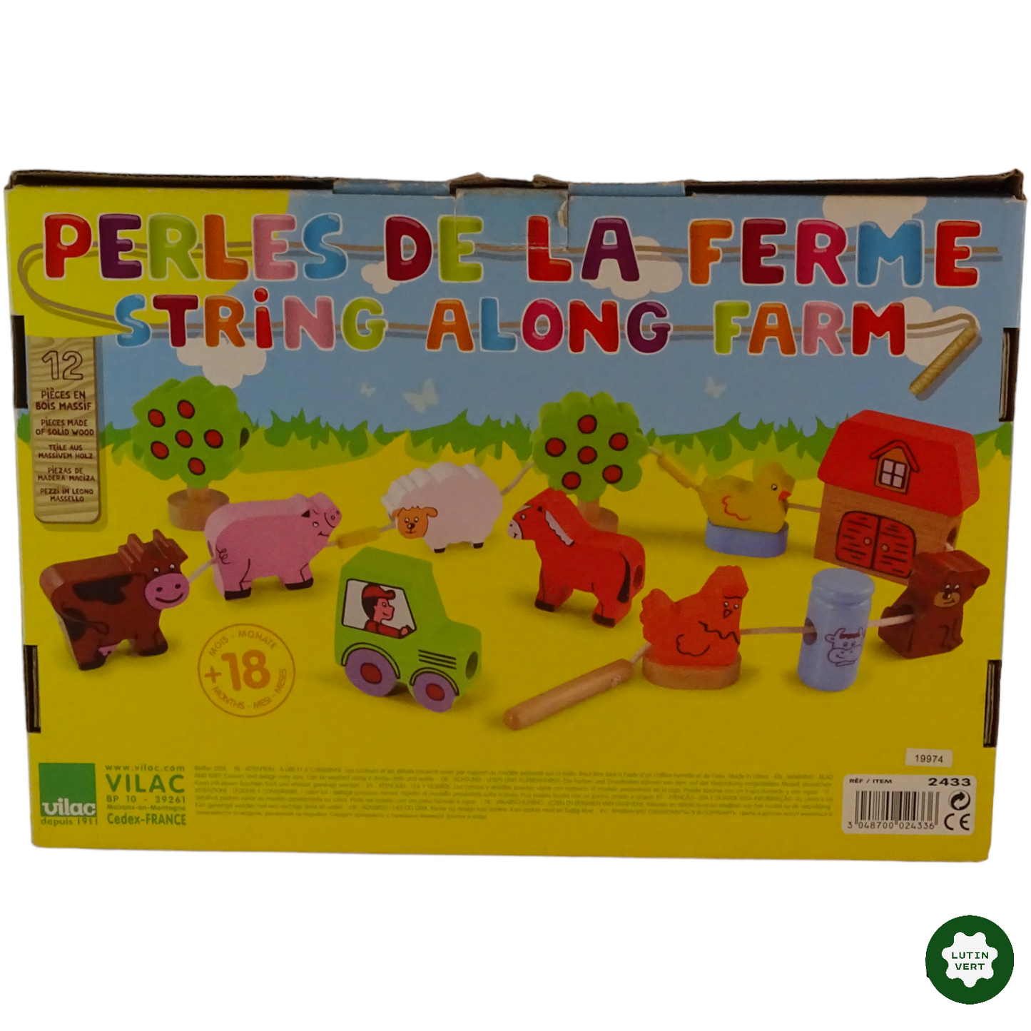 Perles de la ferme d'occasion VILAC - Dès 18 mois | Lutin Vert