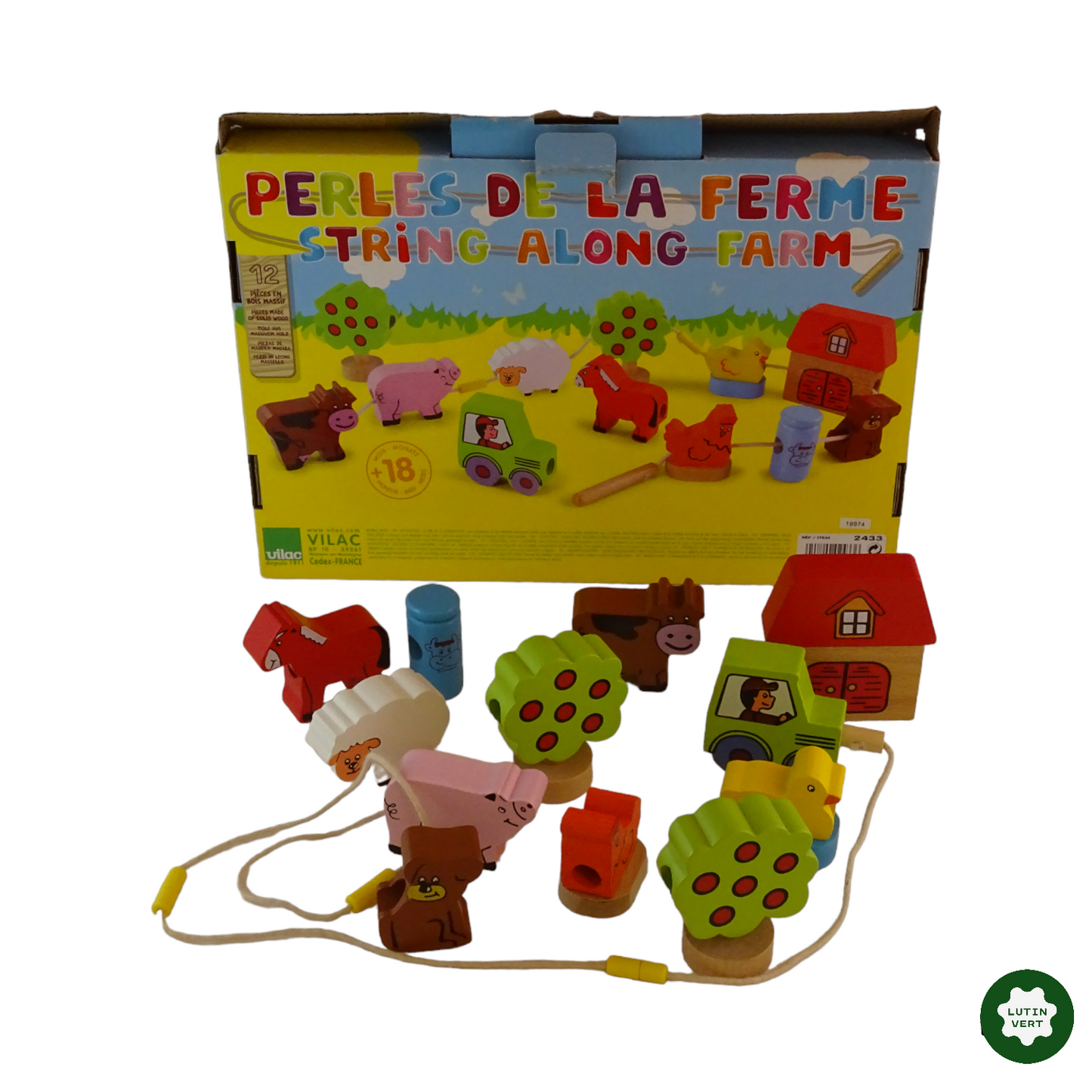Perles de la ferme d'occasion VILAC - Dès 18 mois | Lutin Vert