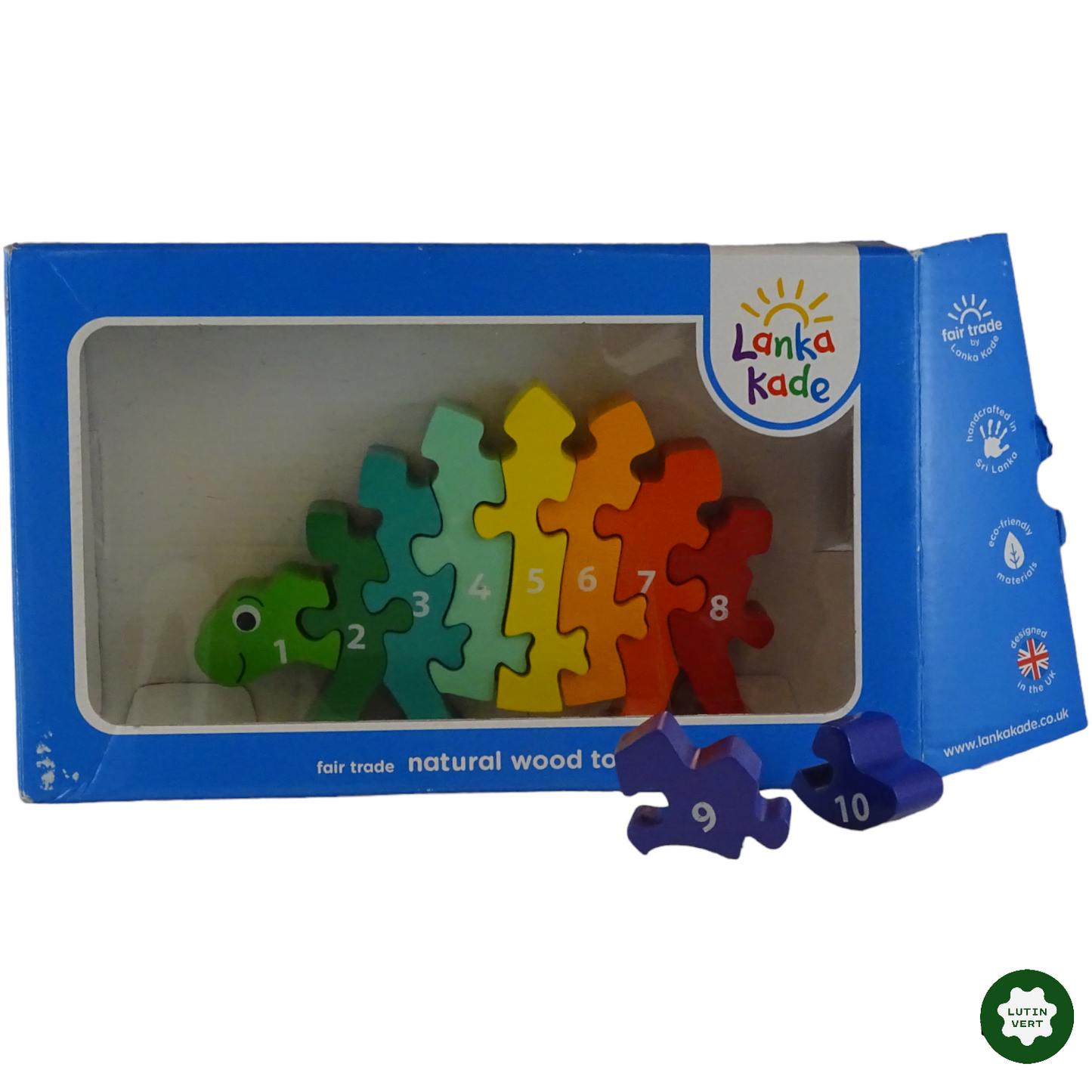 Puzzle dinosaure en bois d'occasion LANKA KADE - Dès 3 ans | Lutin Vert