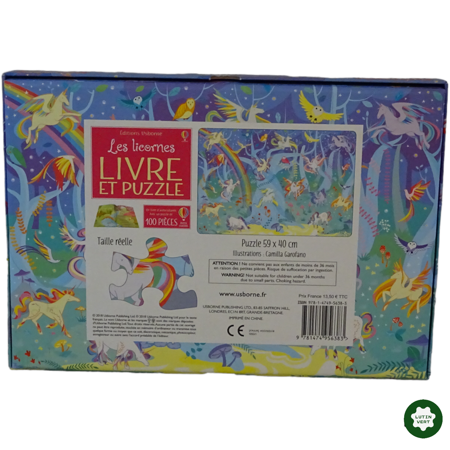 Puzzle Les licornes d'occasion USBORNE - Dès 6 ans | Lutin Vert