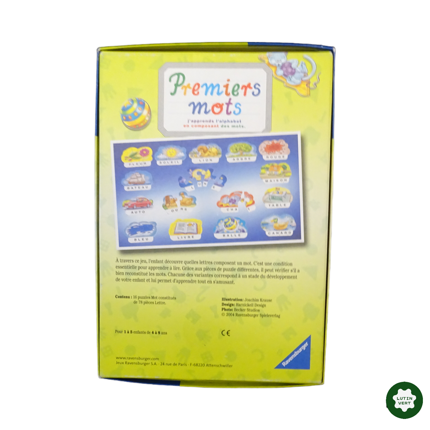 Premier mots d'occasion RAVENSBURGER - Dès 4 ans | Lutin Vert
