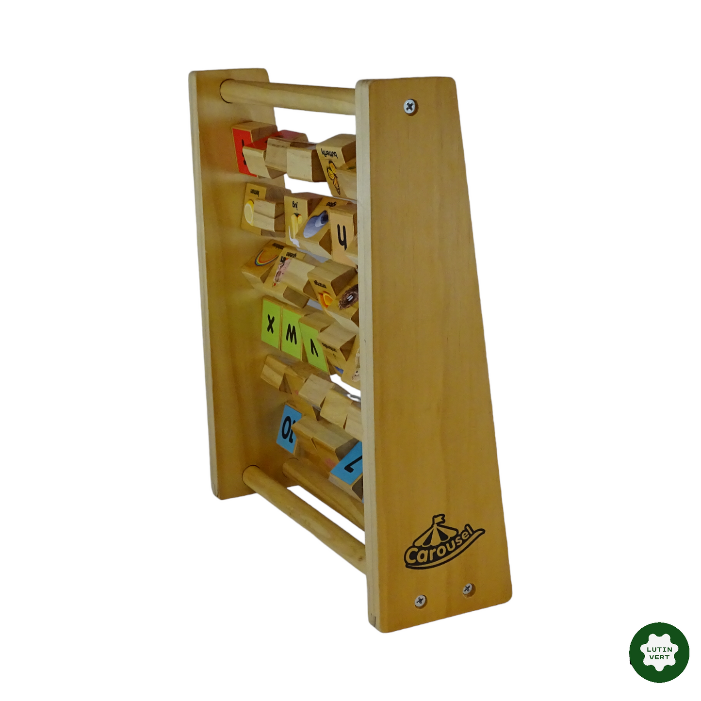 Abaque en bois d'occasion CAROUSEL - Dès 3 ans | Lutin Vert