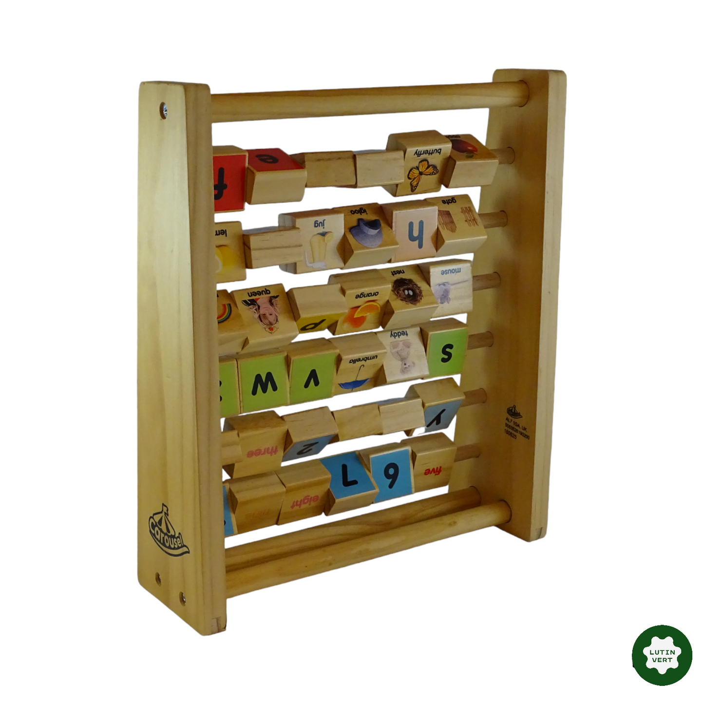 Abaque en bois d'occasion CAROUSEL - Dès 3 ans | Lutin Vert