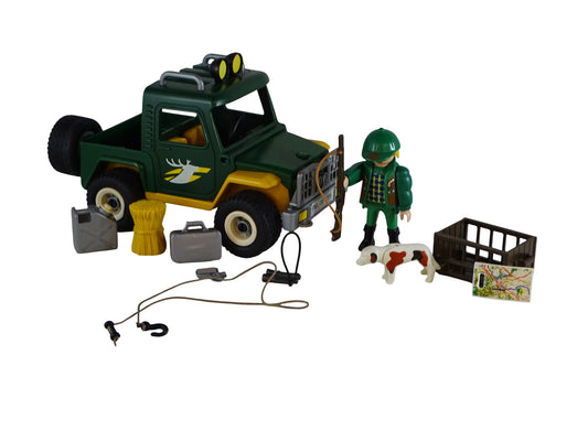 Jeep 4x4 et garde-forestier 4206 d'occasion PLAYMOBIL - Dès 4 ans | Ref 11500