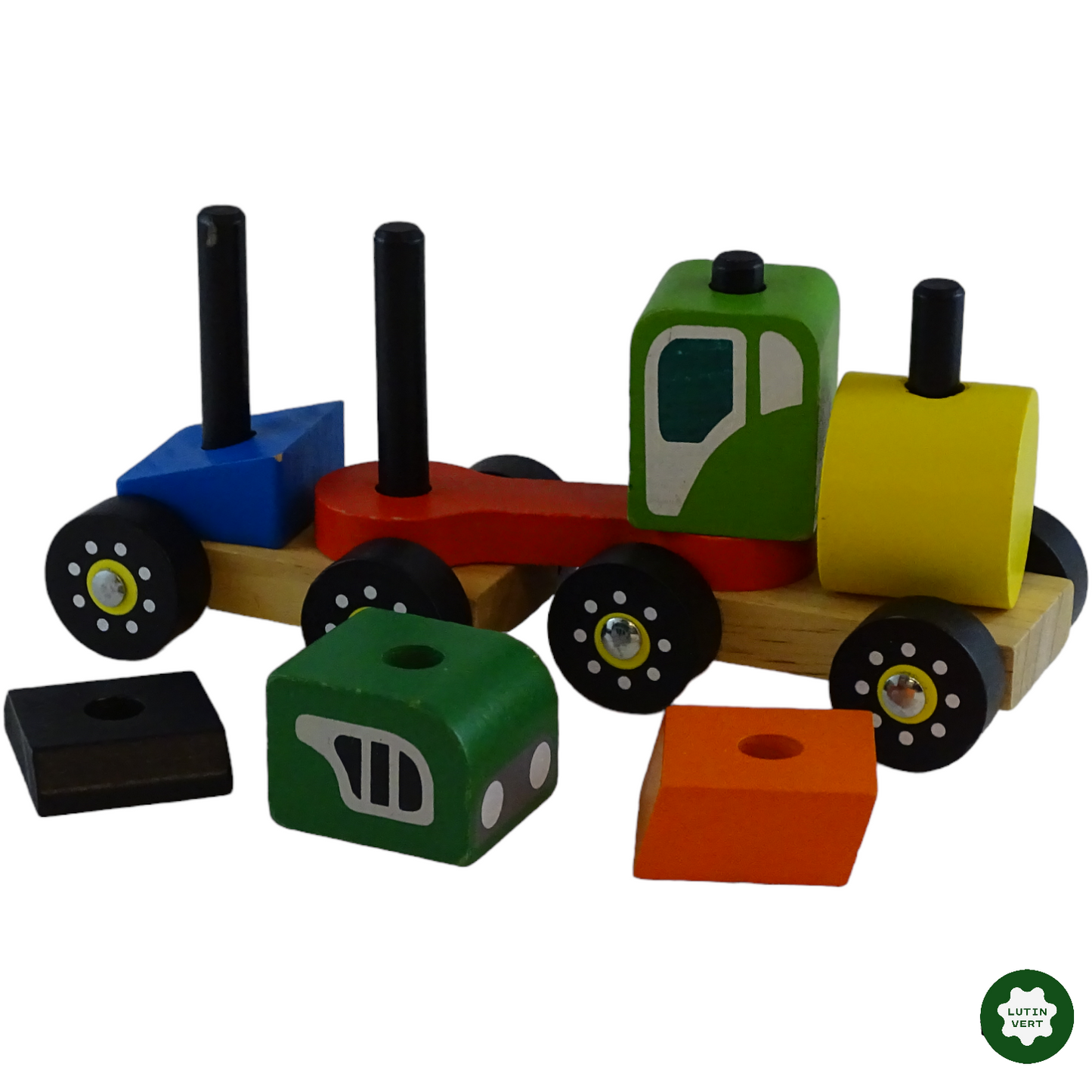 Trains à encastrer en bois d'occasion DELTA SPORT - Dès 2 ans | Lutin Vert