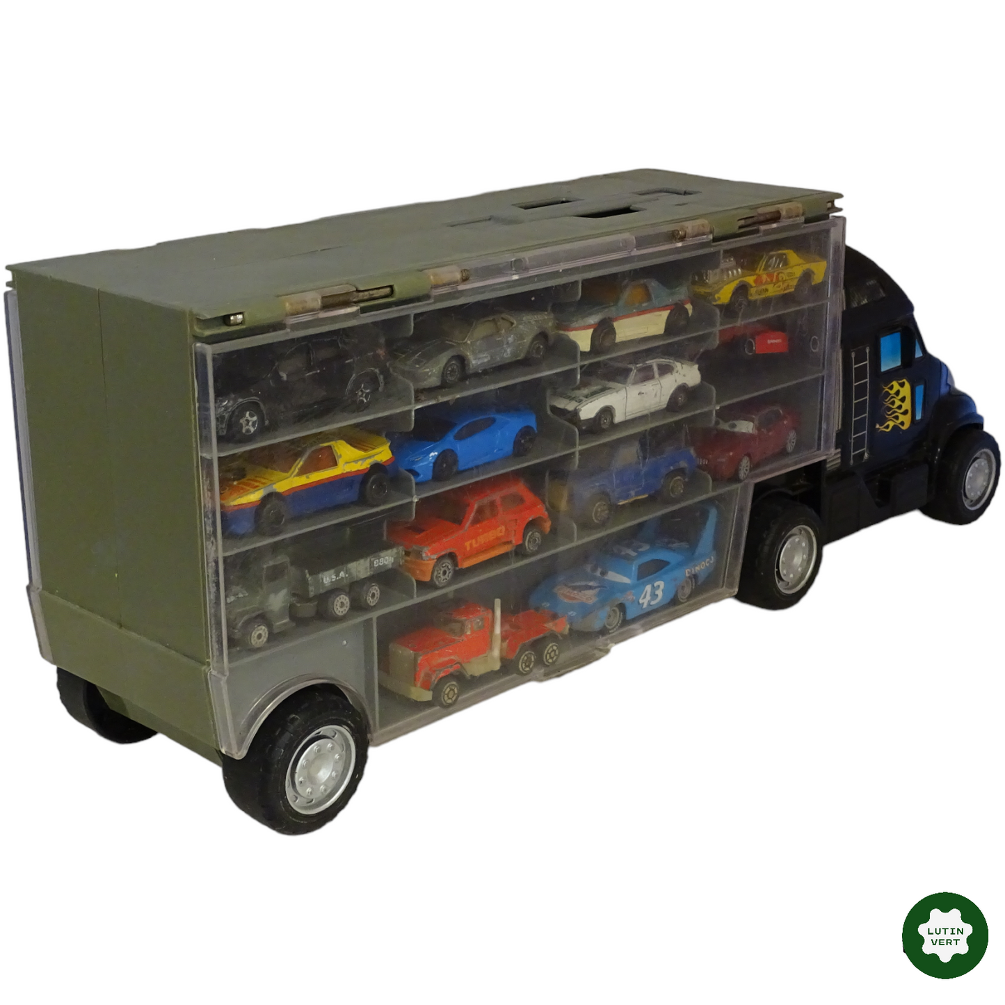 Camion transport de voiture d'occasion MOTOR MAX - Dès 3 ans | Lutin Vert