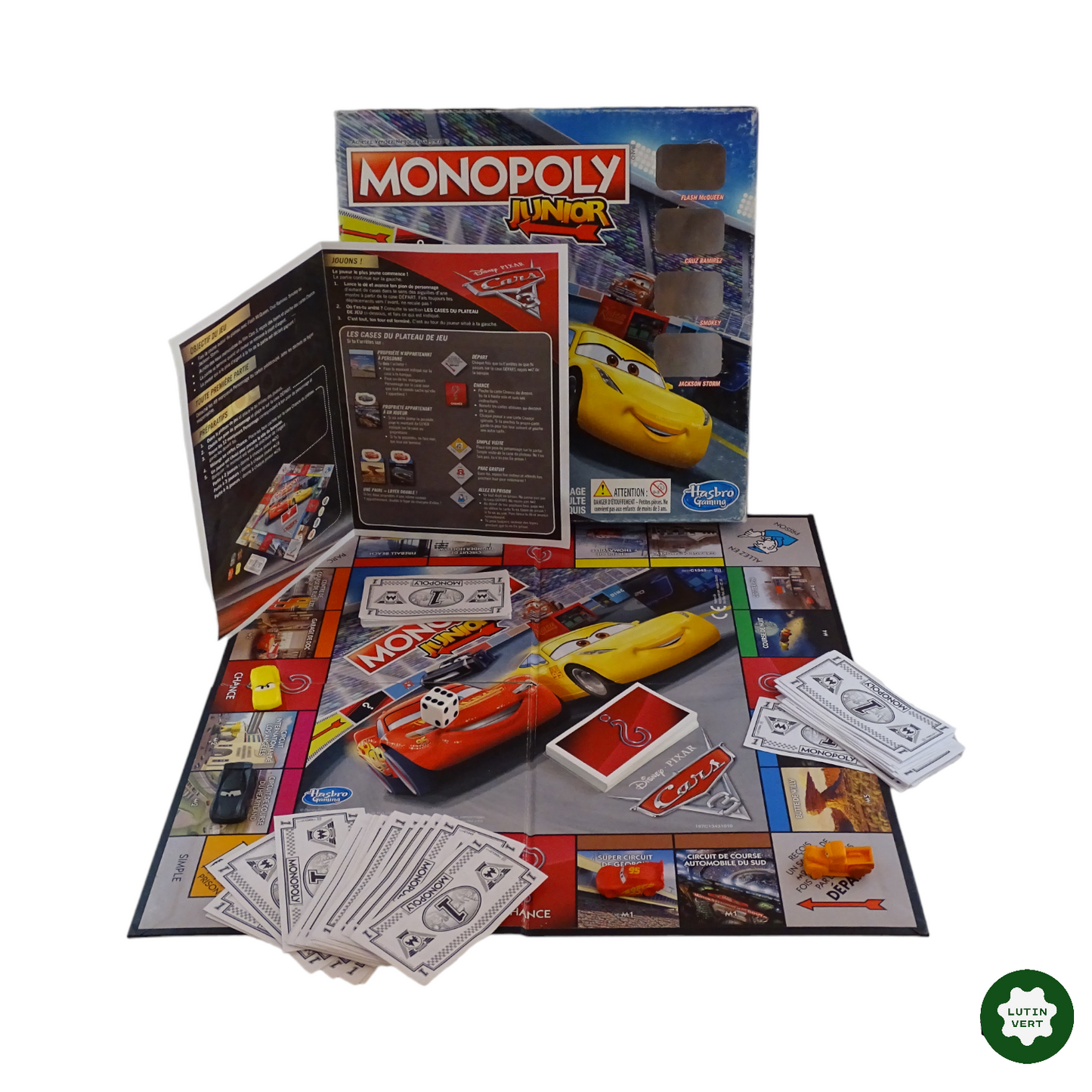 Monopoly junior Cars d'occasion HASBRO - Dès 5 ans | Lutin Vert
