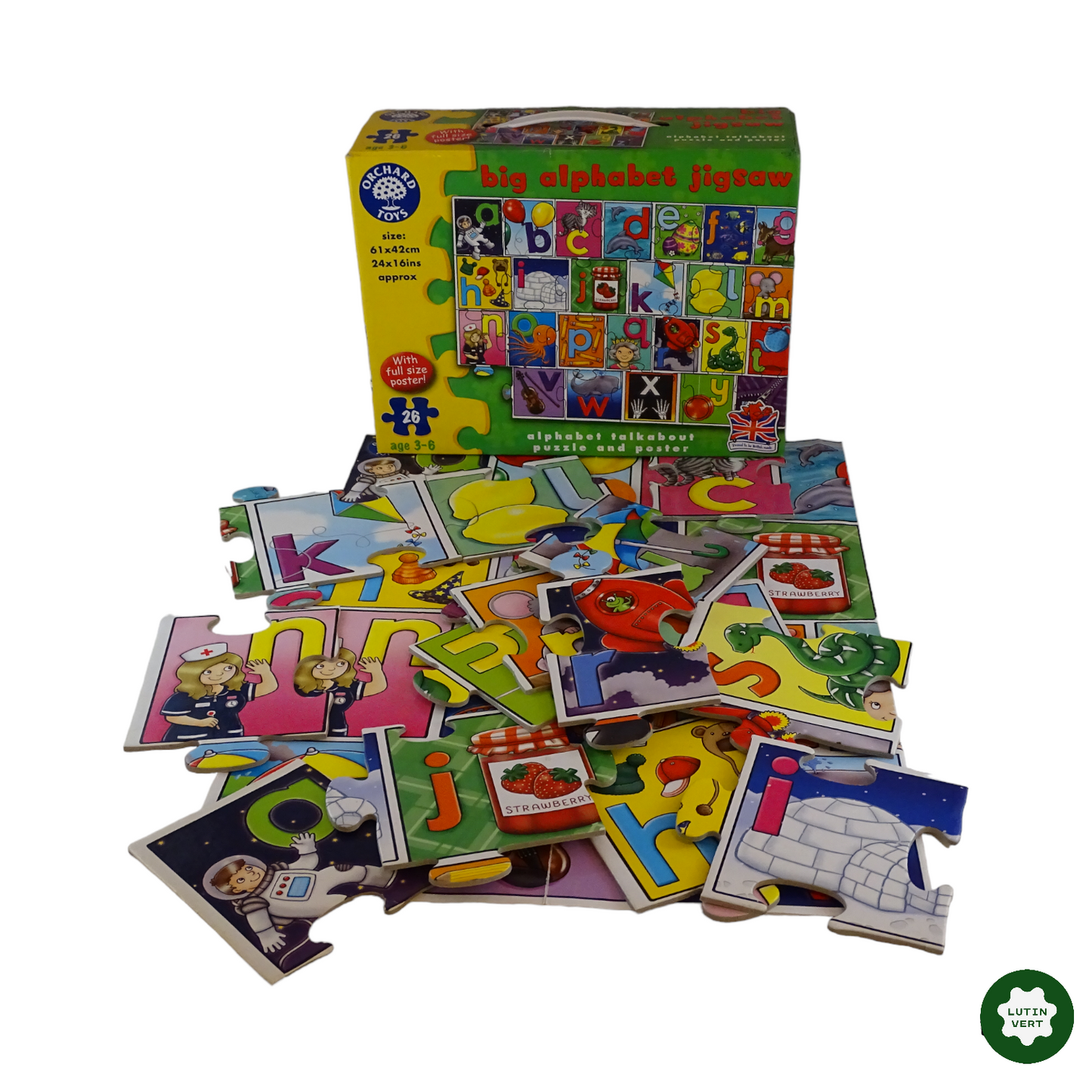 Grand puzzle alphabet d'occasion ORCHARD TOYS - Dès 3 ans | Lutin Vert