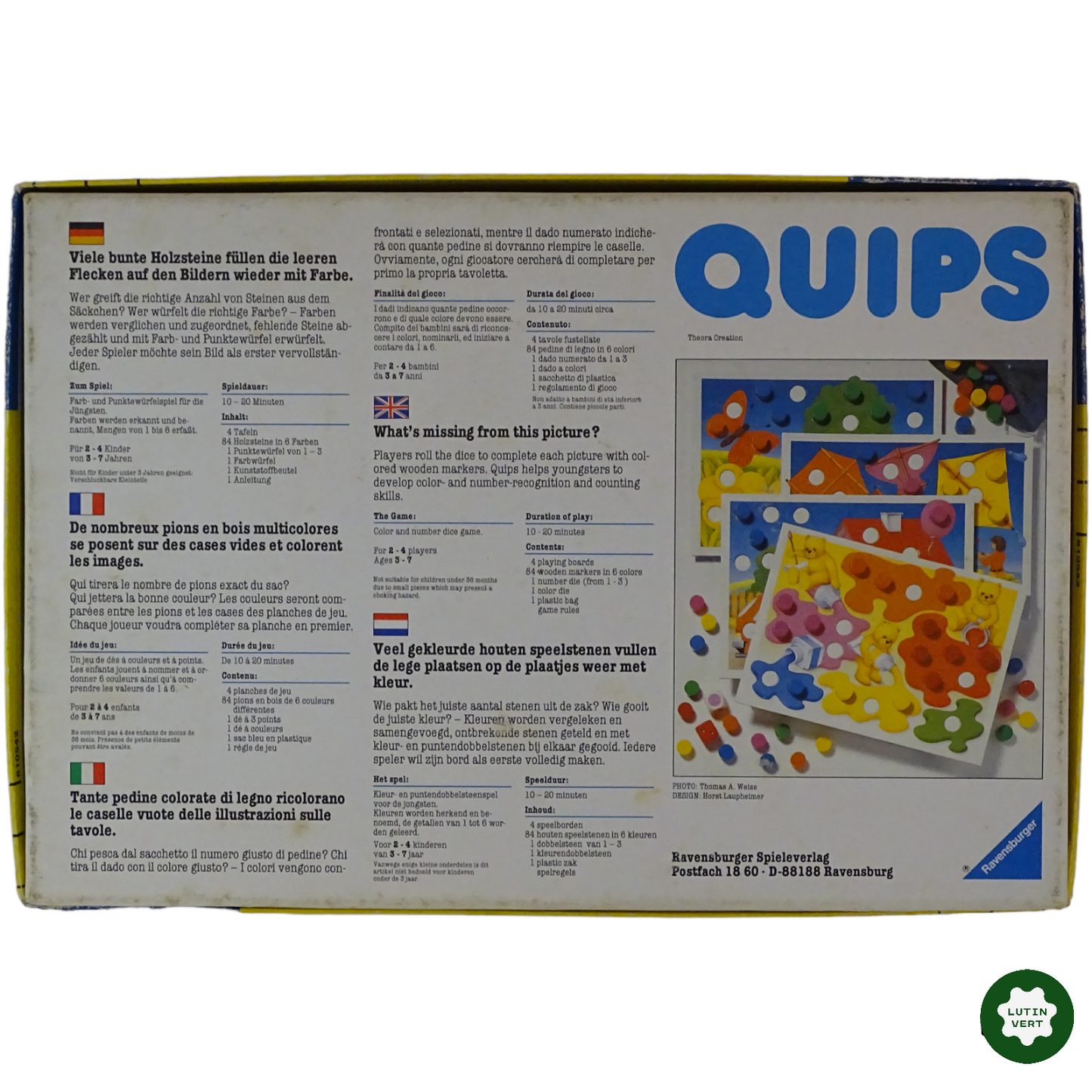 Quips d'occasion RAVENSBURGER - Dès 3 ans | Lutin Vert