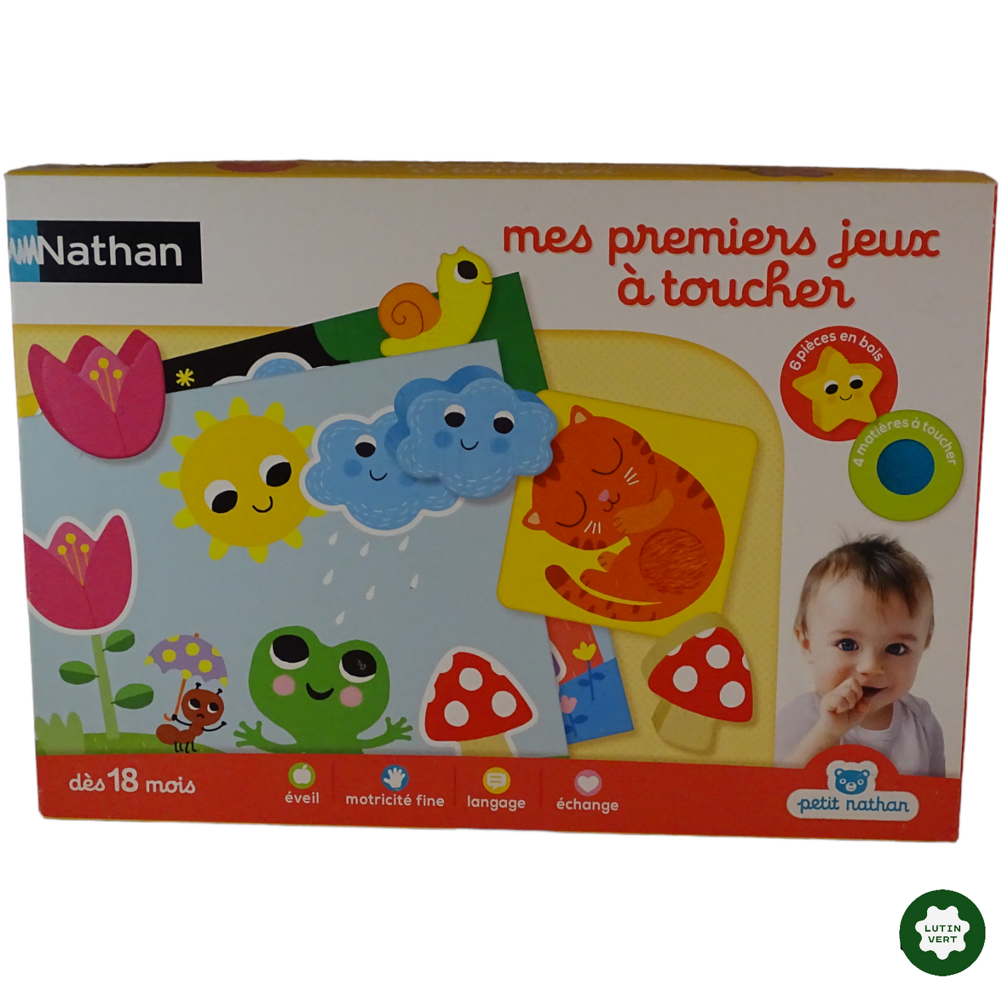Mes premiers jeux à toucher. d'occasion NATHAN - Dès 18 mois | Lutin Vert