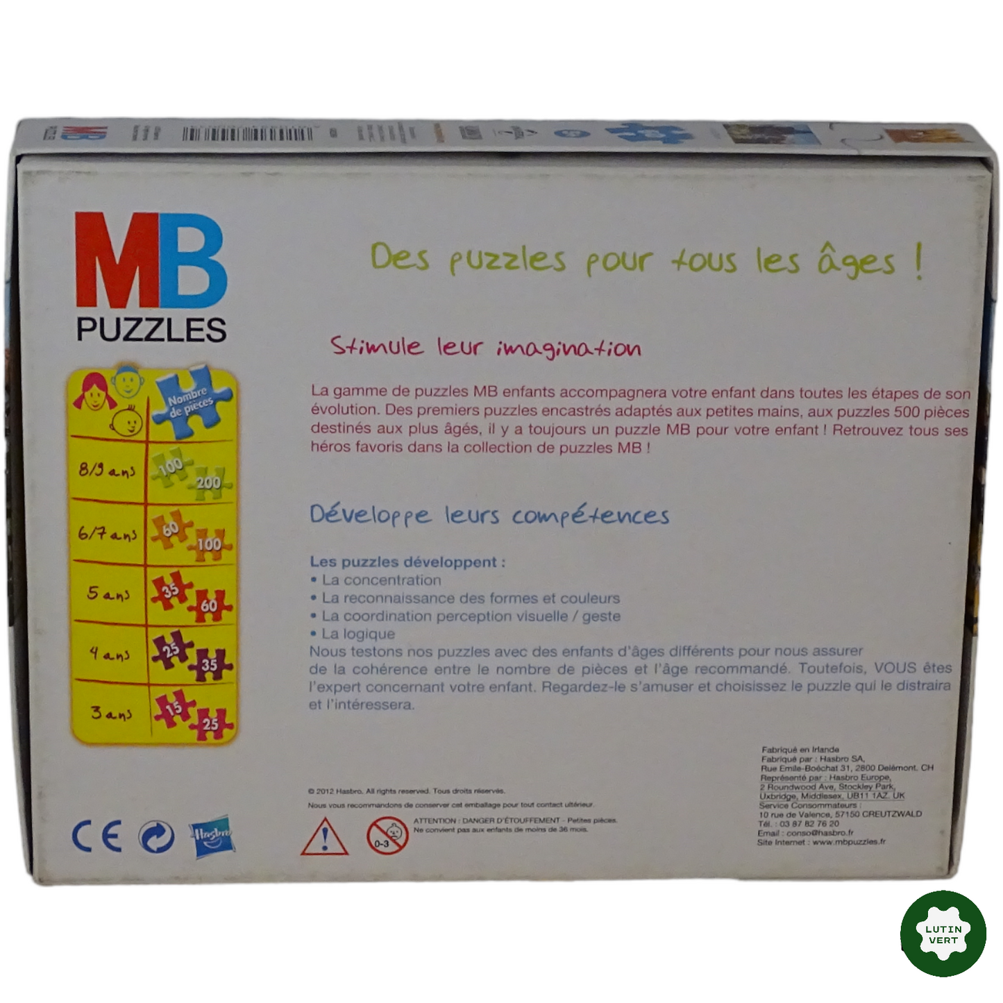 Puzzle Moi moche et méchant 2 d'occasion MB PUZZLE - Dès 6 ans | Lutin Vert