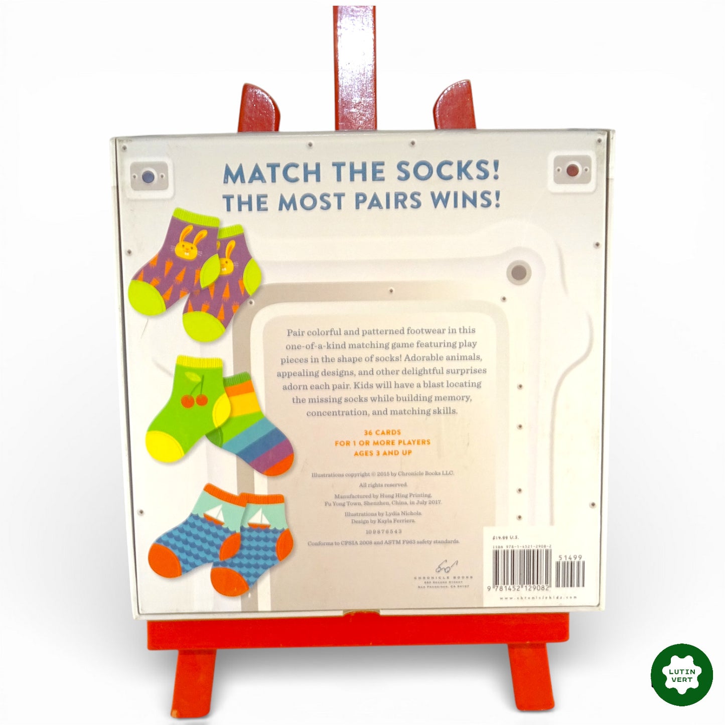 Missing Socks Matching Game d'occasion CHRONICLE BOOKS - Dès 3 ans | Ref 12765