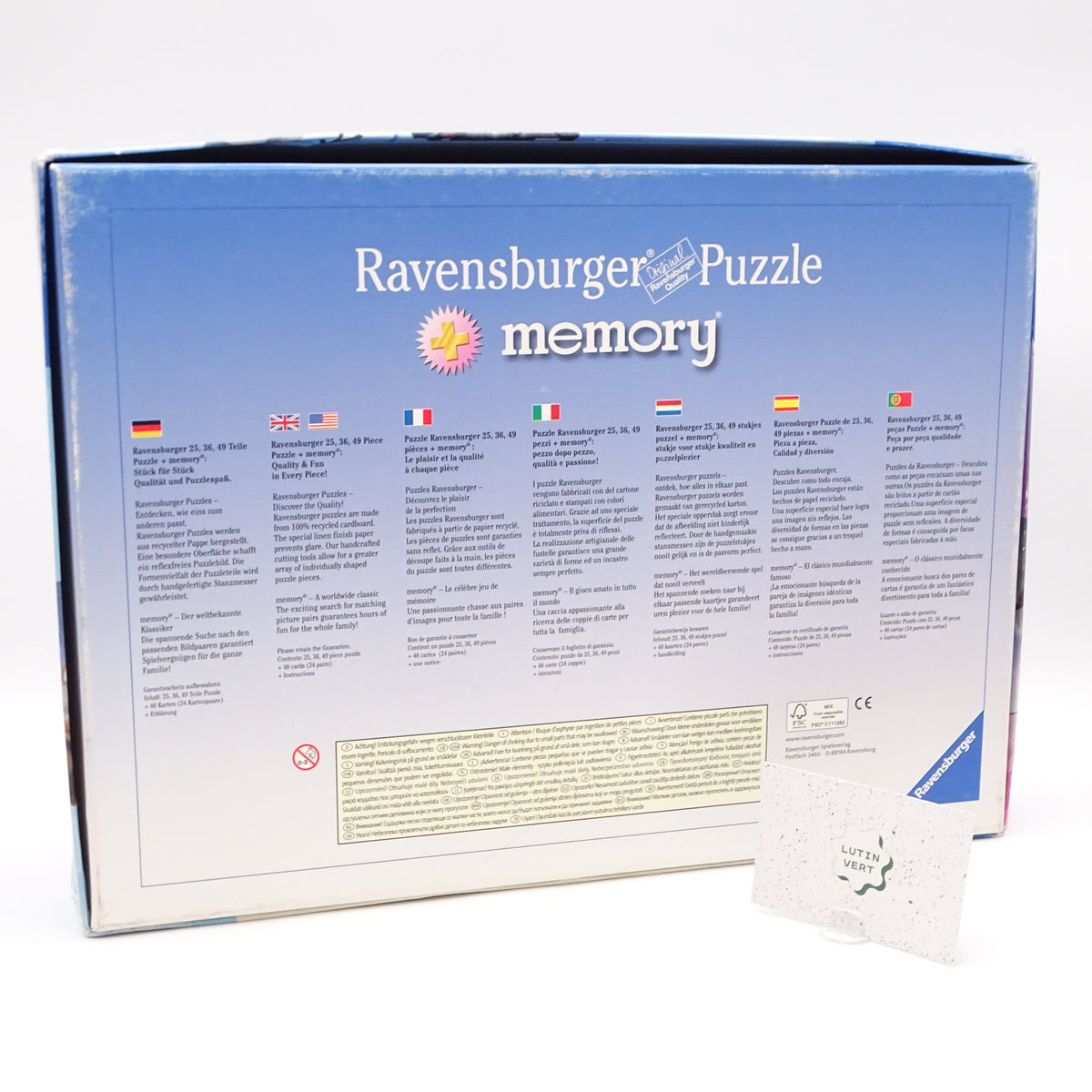 Coffret Puzzles et Mémory Frozen RAVENSBURGER - Dès 4 ans | Ref 15718
