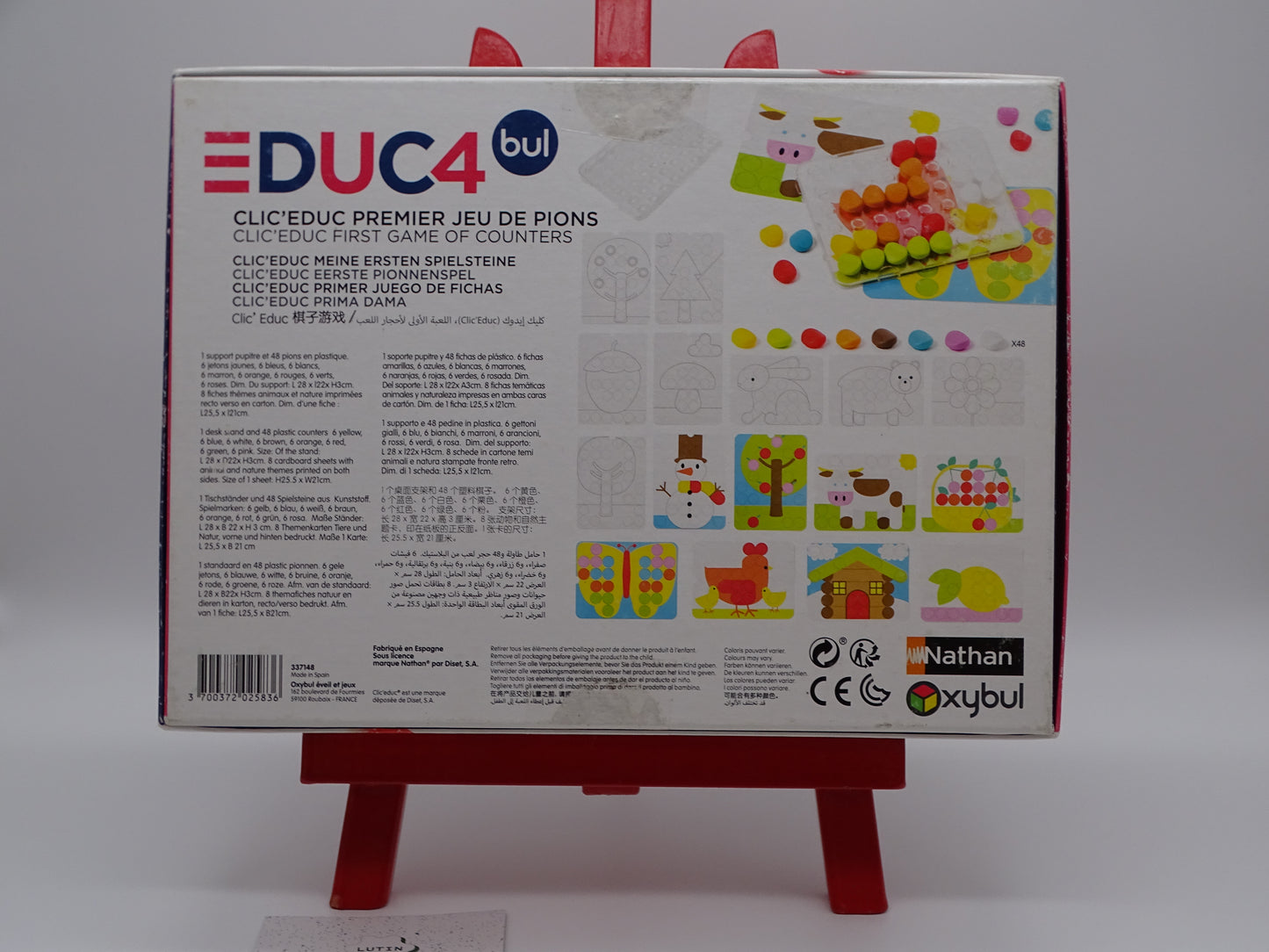 Clic’Educ premier jeu de pions d'occasion OXYBUL - Dès 2 ans | Ref 13138