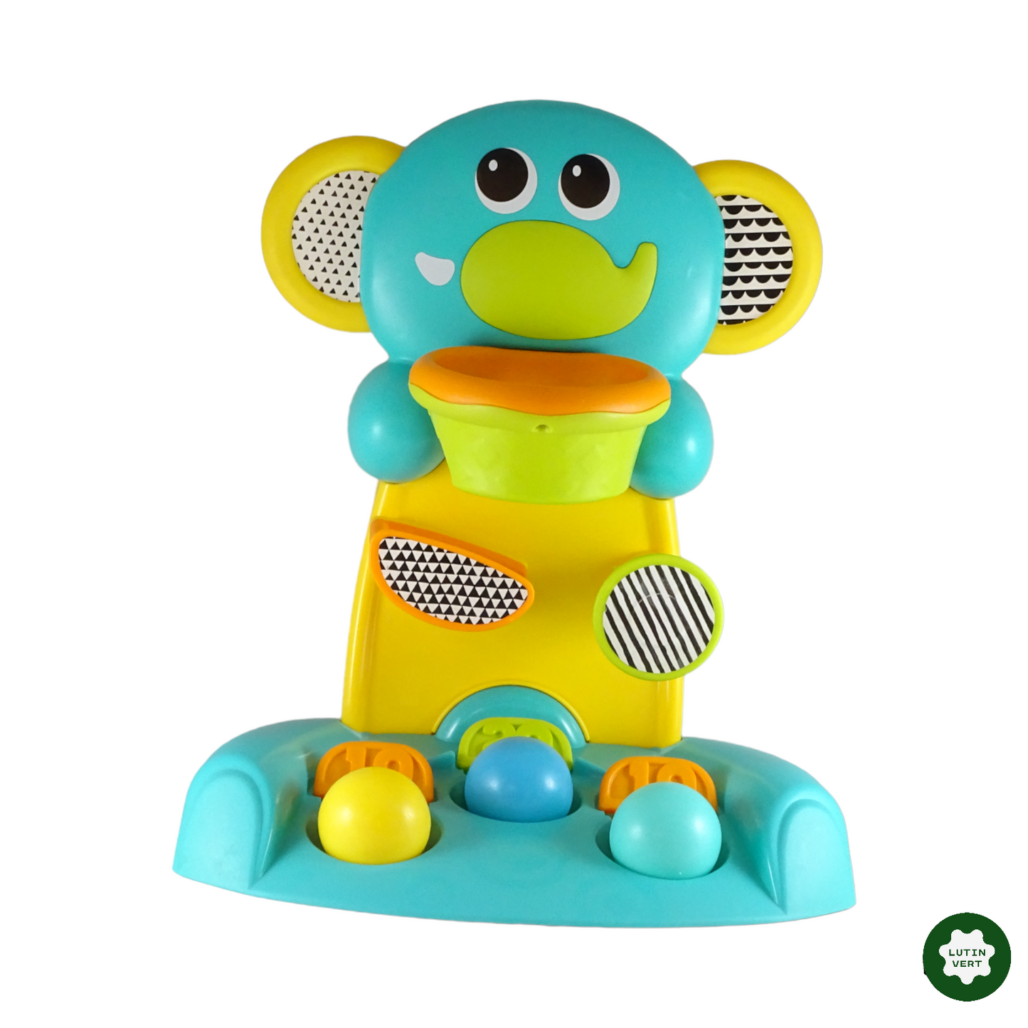 Panier de basket éléphant jaune d'occasion BLUE BOX - Dès 1 an | Lutin Vert