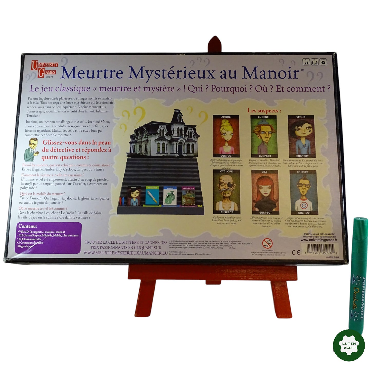 Meurtre Mystérieux au Manoir d'occasion UNIVERSITY GAMES - Dès 8 ans | Ref 9137
