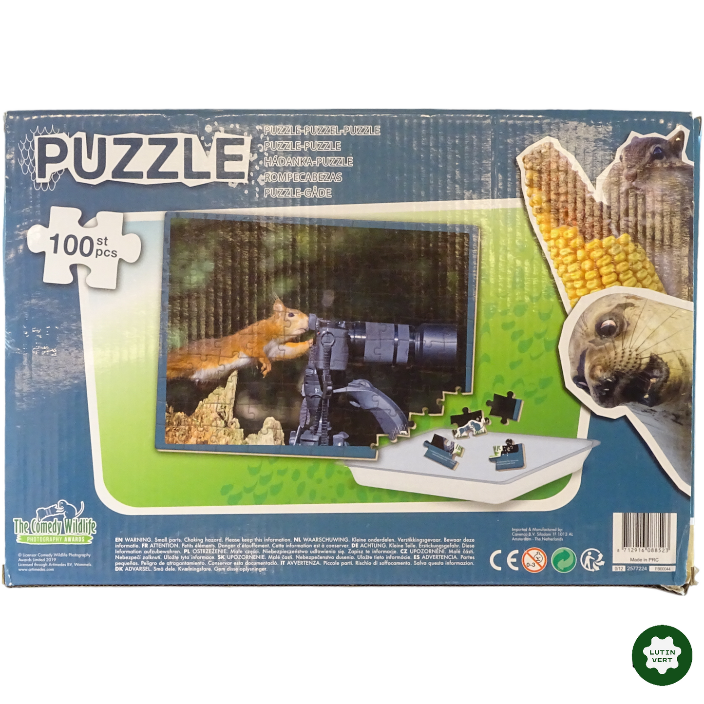 Puzzle Ecureuil photographe d'occasion THE COMEDY WILDLIFE - Dès 6 ans | Lutin Vert