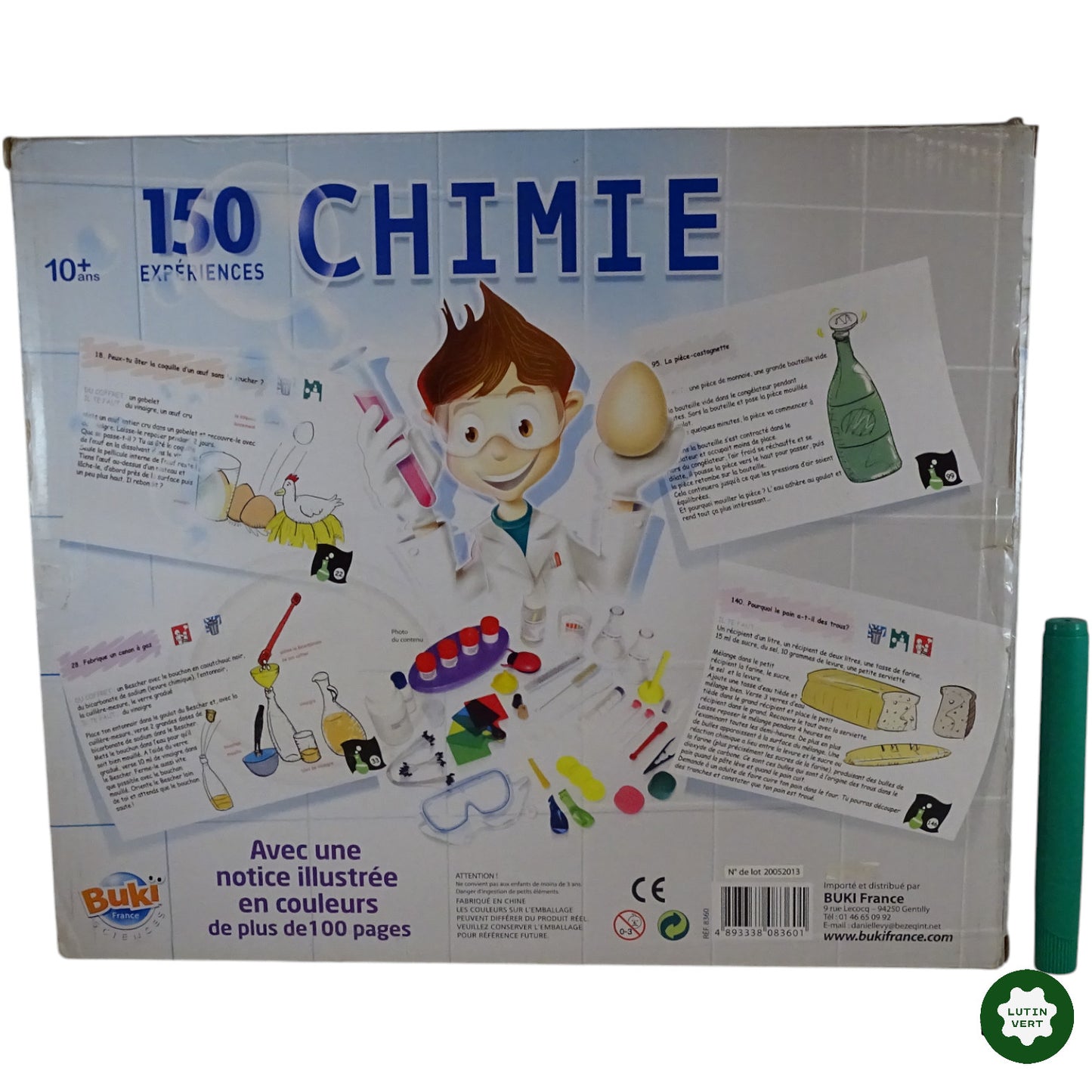 150 Experiences – Chimie sans danger d'occasion BUKI - Dès 10 ans | Ref 9170