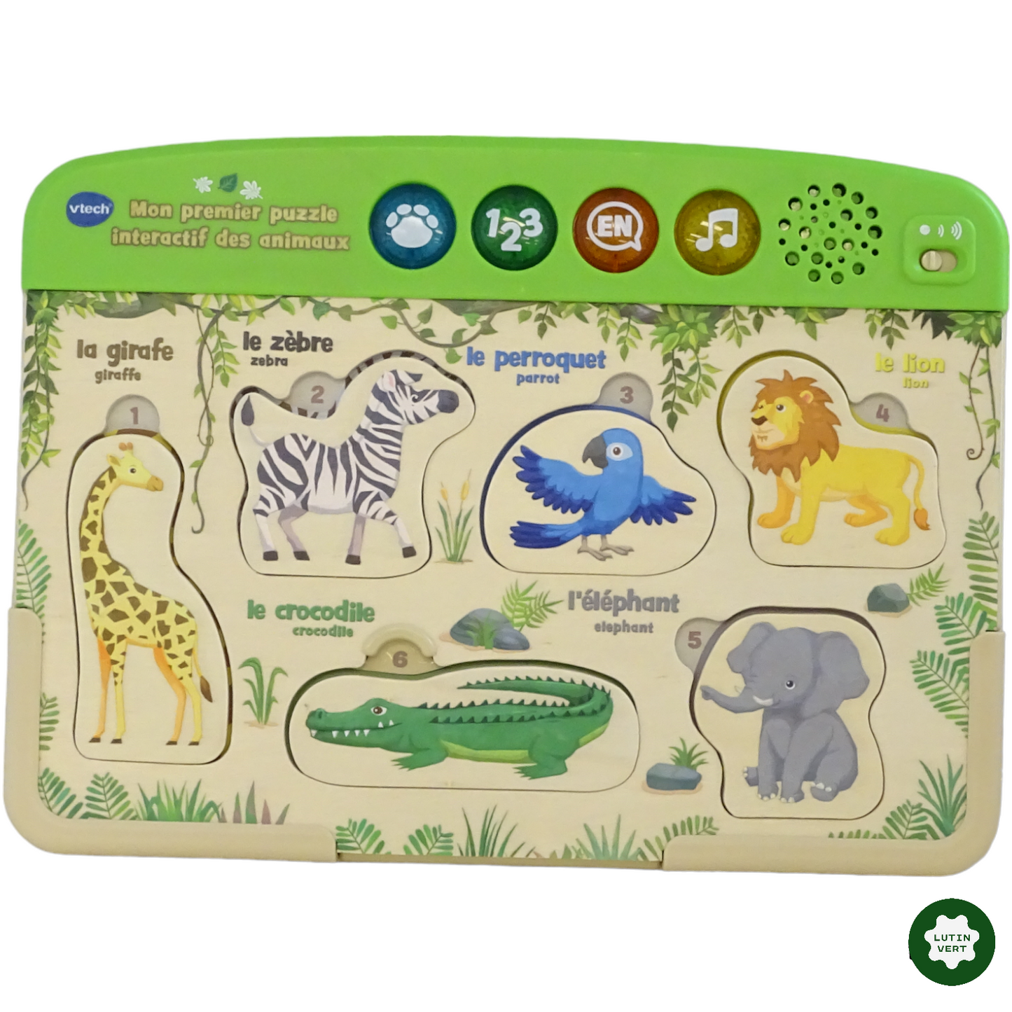 Mon Premier Puzzle Interactif des Animaux d'occasion VTECH - Dès 3 ans | Lutin Vert