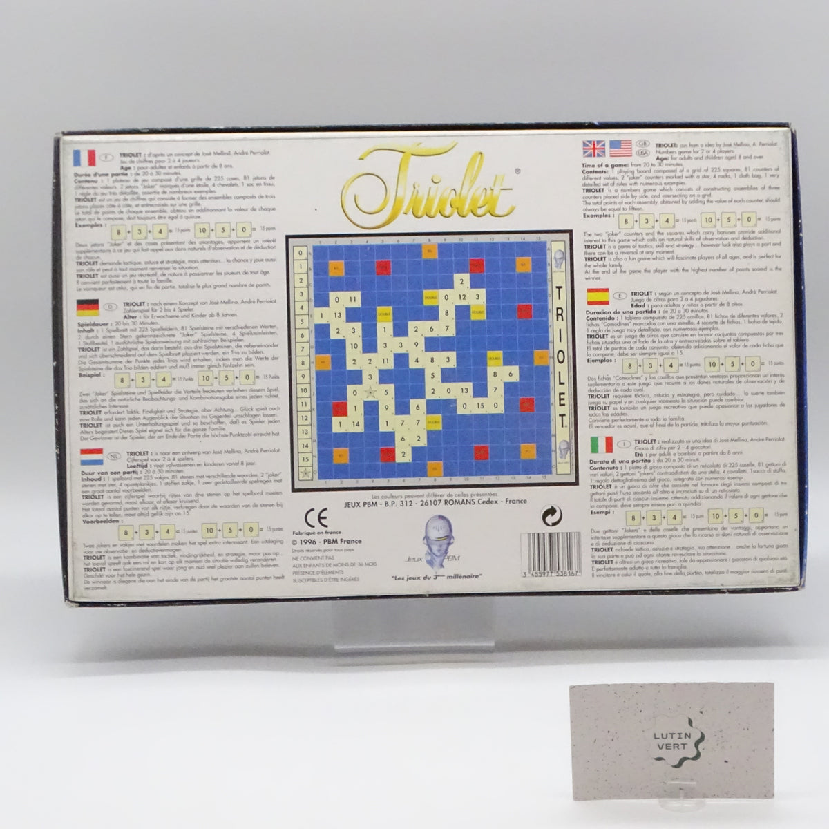 Triolet Vintage 1996 PBM FRANCE - Dès 8 ans | Ref 15973