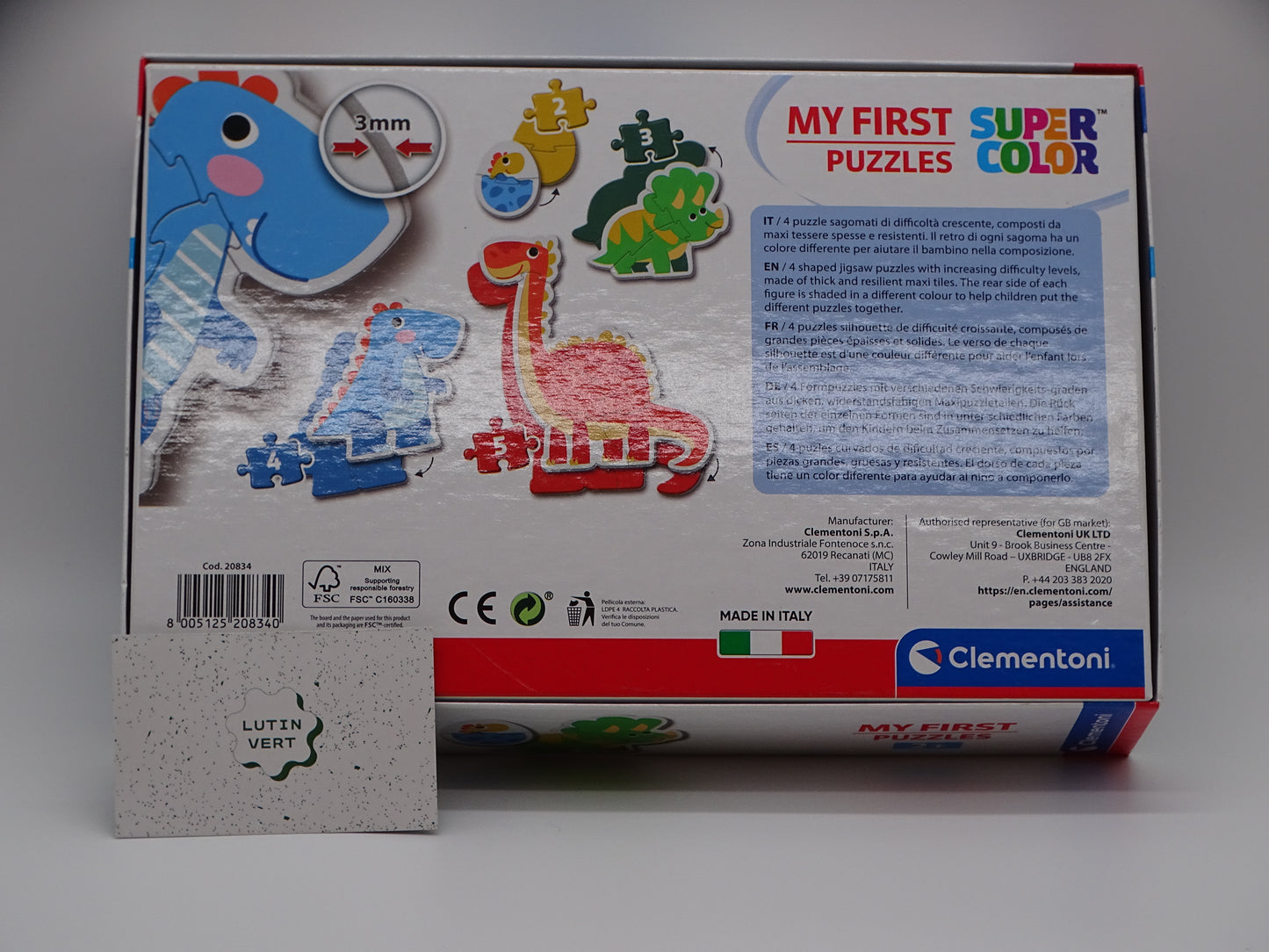 My first puzzles Super Color d'occasion CLEMENTONI - Dès 2 ans | Ref 13364