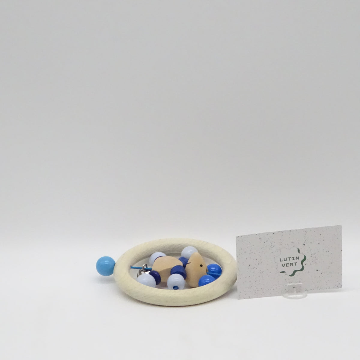 hochet souris bleu bois SANS MARQUE - Dès 6 mois | Ref 15980