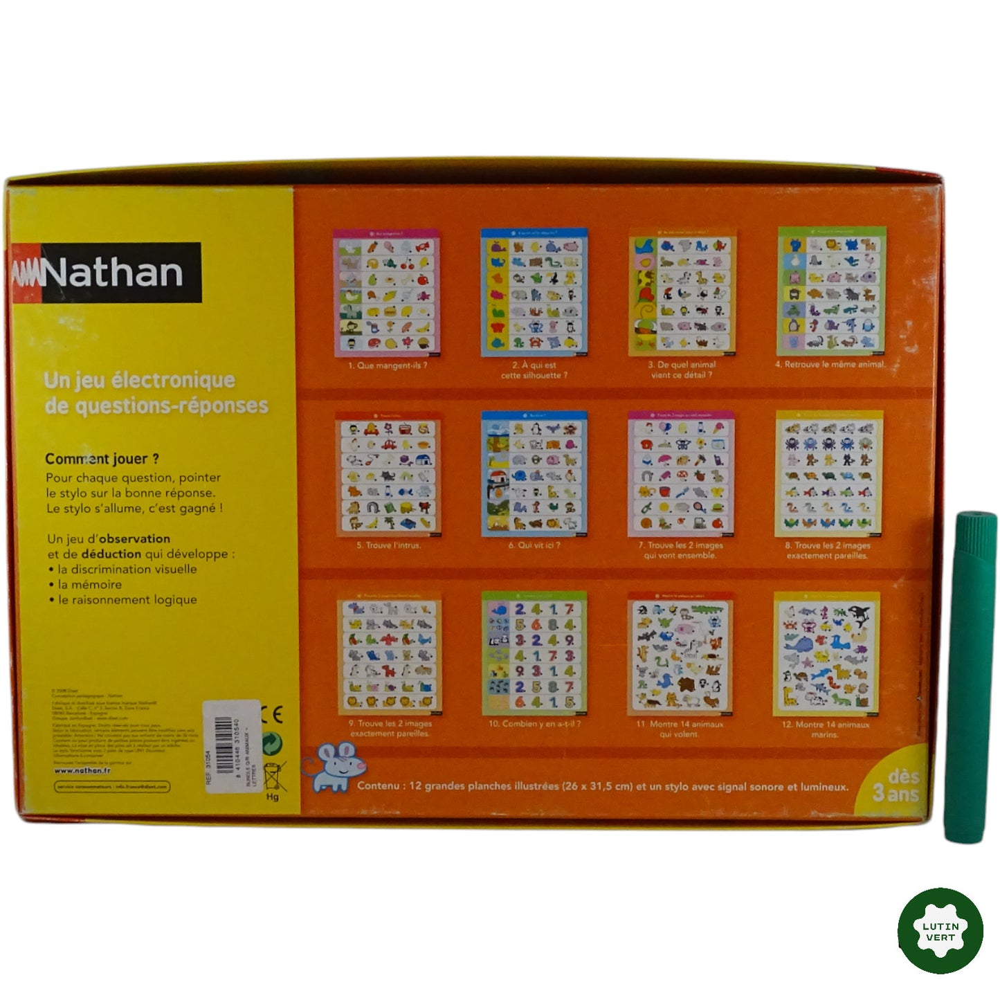 Electro Animaux d'occasion NATHAN - Dès 3 ans | Ref 9285