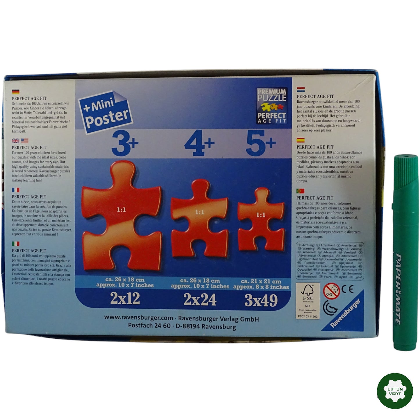 3 Puzzles Pat’Patrouille d'occasion RAVENSBURGER - Dès 5 ans | Ref 9330