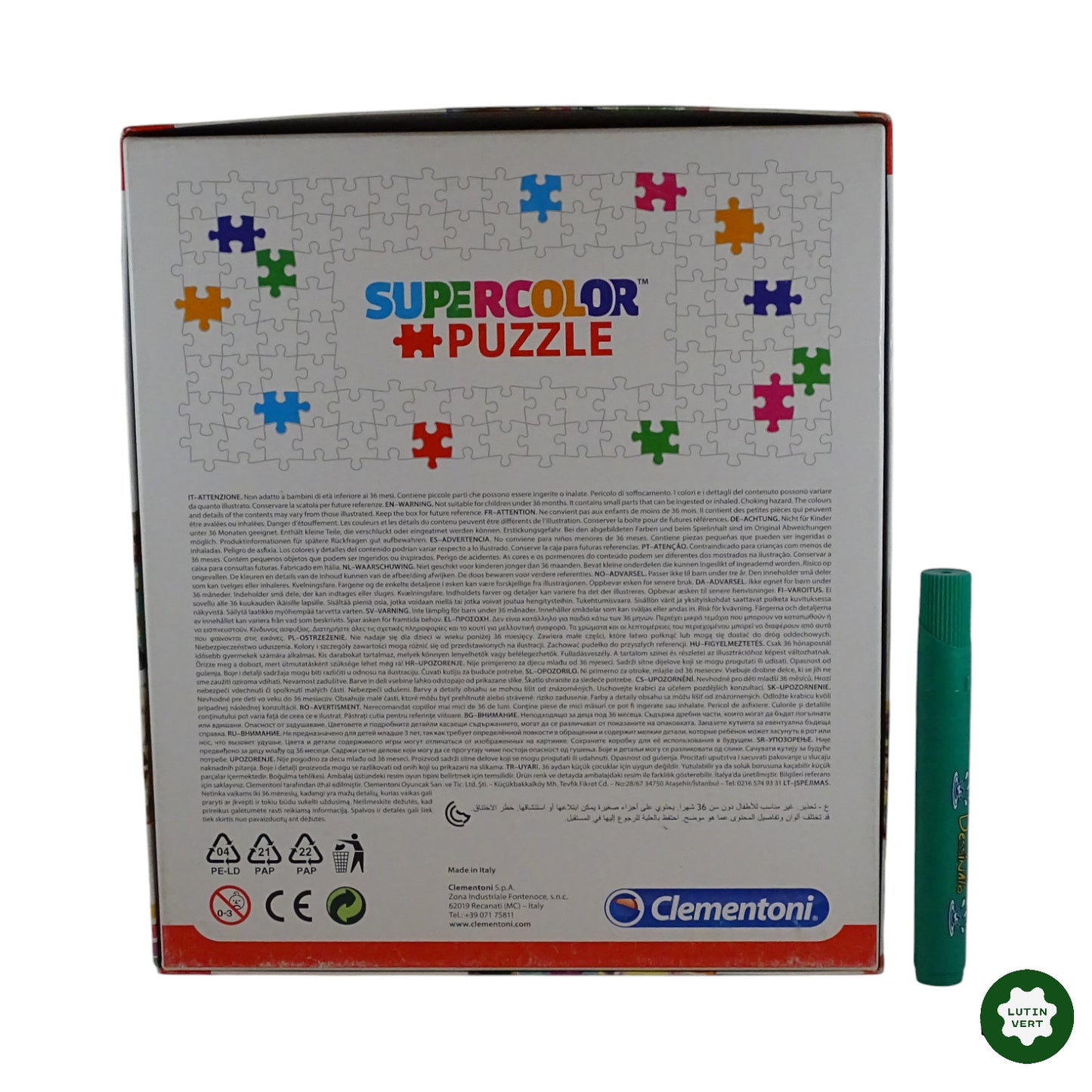 2 Puzzles Supercolor 20 pcs d'occasion CLEMENTONI - Dès 3 ans | Ref 9333