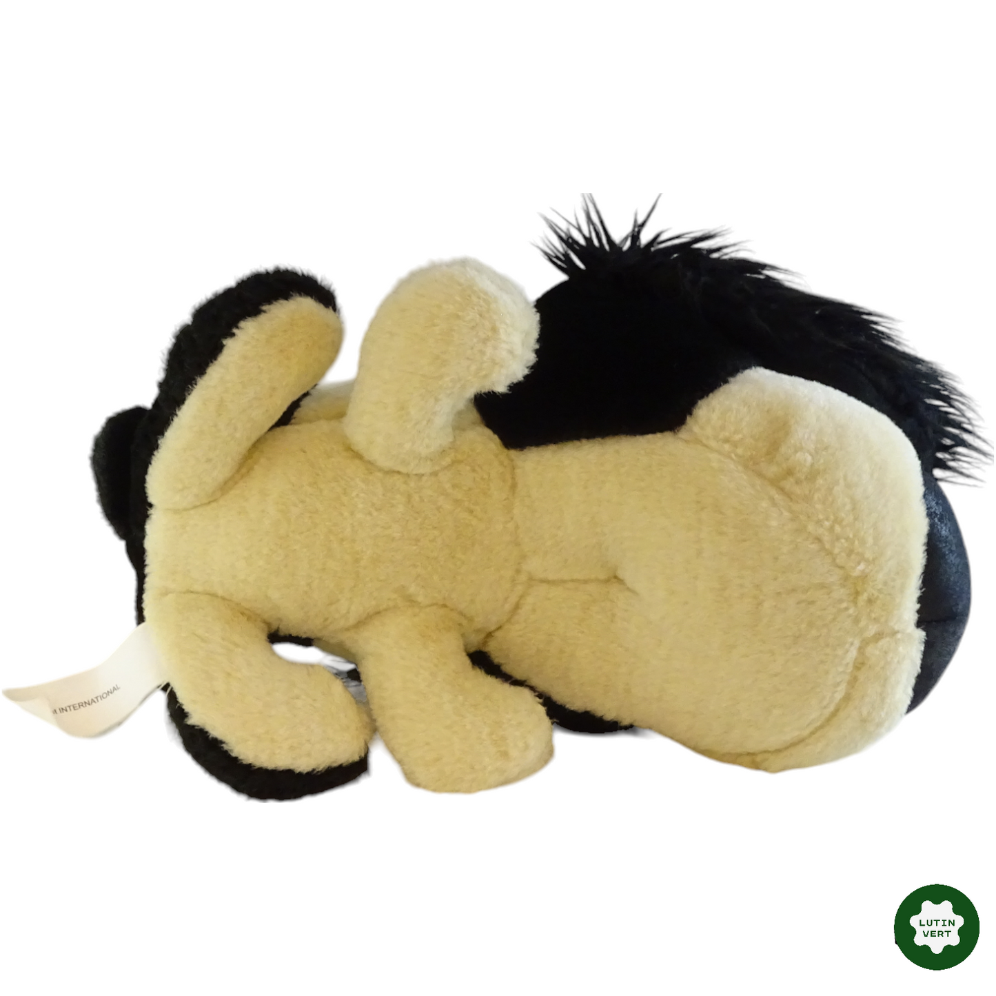 Peluche chien noir et blanc grosse tête d'occasion - Dès 3 ans | Lutin Vert