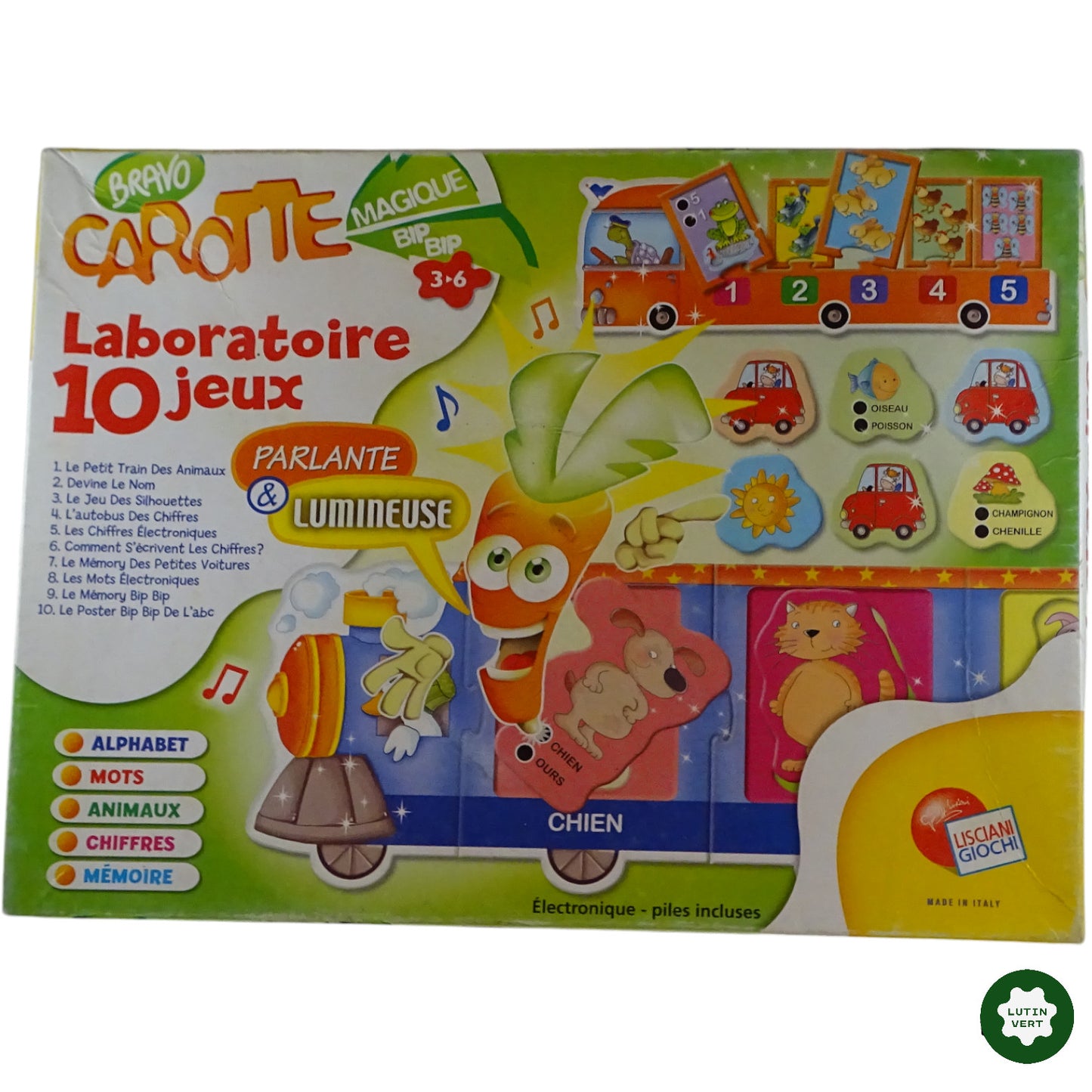Carotte Magique – Laboratoire 10 Jeux d'occasion LISCIANI GIOCHI - Dès 3 ans | Ref 9385