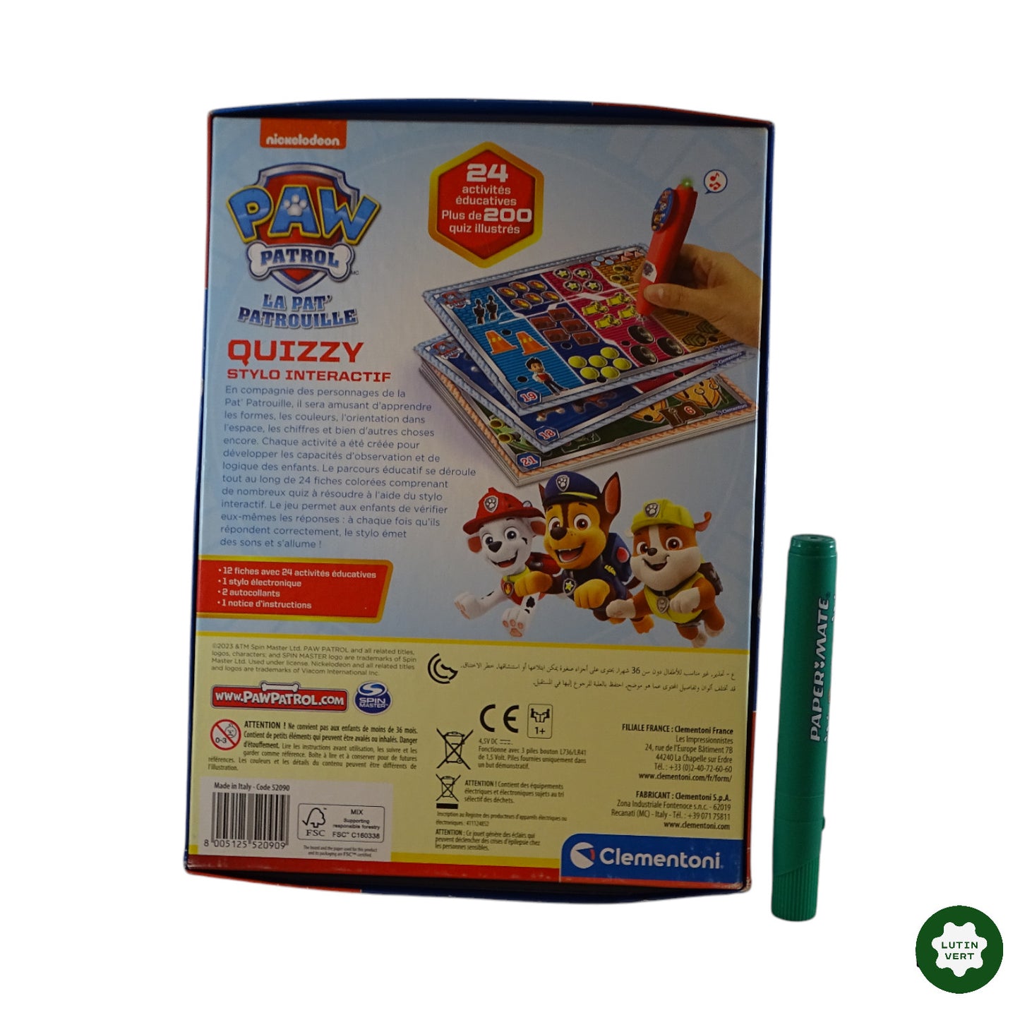 Quizzy Pat Patrouille d'occasion Clementoni- Dès 3 ans | Ref 9496