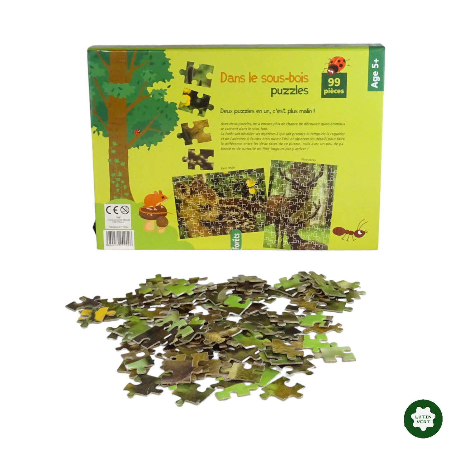 Puzzle Recto-Verso 99 pièces d'occasion  - Dès 5 ans | Lutin Vert