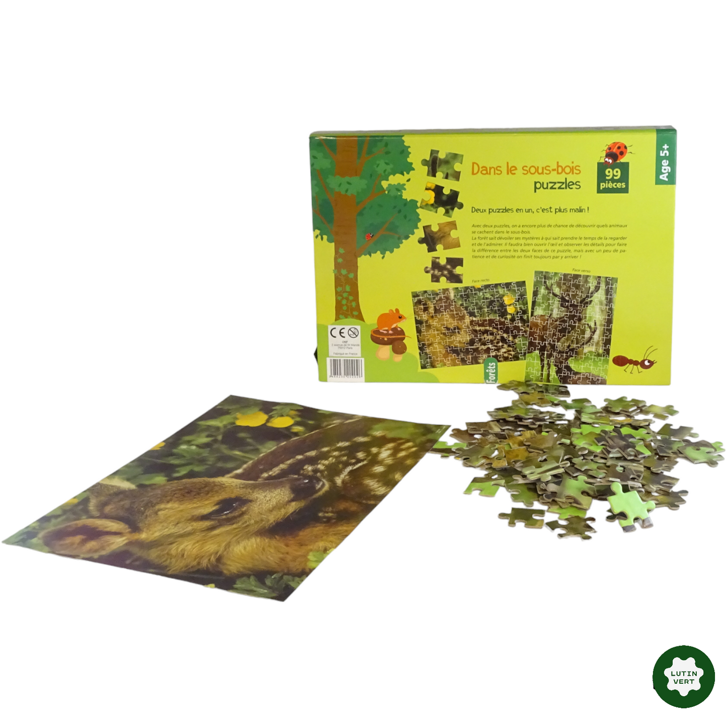 Puzzle Recto-Verso 99 pièces d'occasion  - Dès 5 ans | Lutin Vert