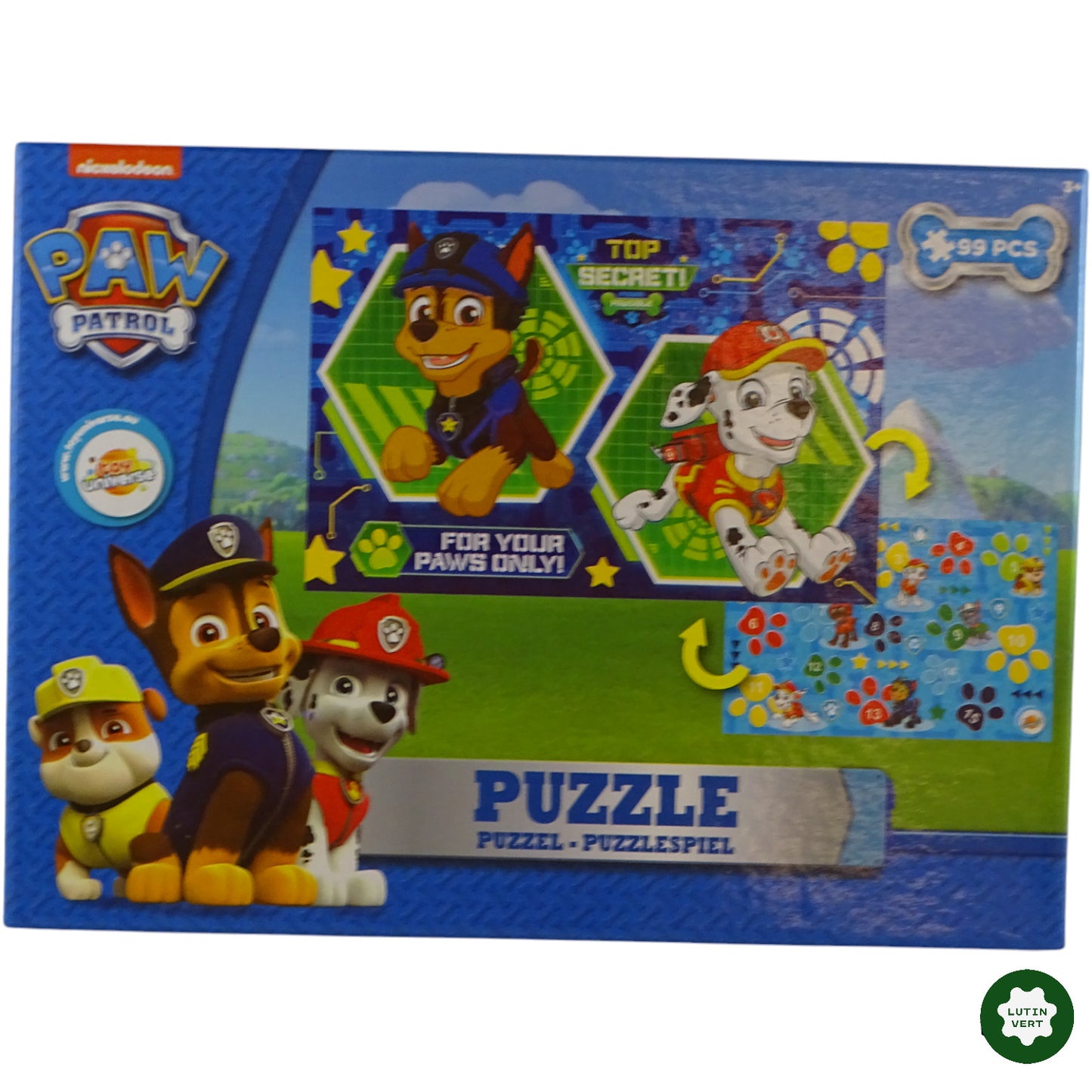 Puzzle RectoVerso Paw Patrol 99 pcs d'occasion NICKELODEON - Dès 3 ans | Ref 3828