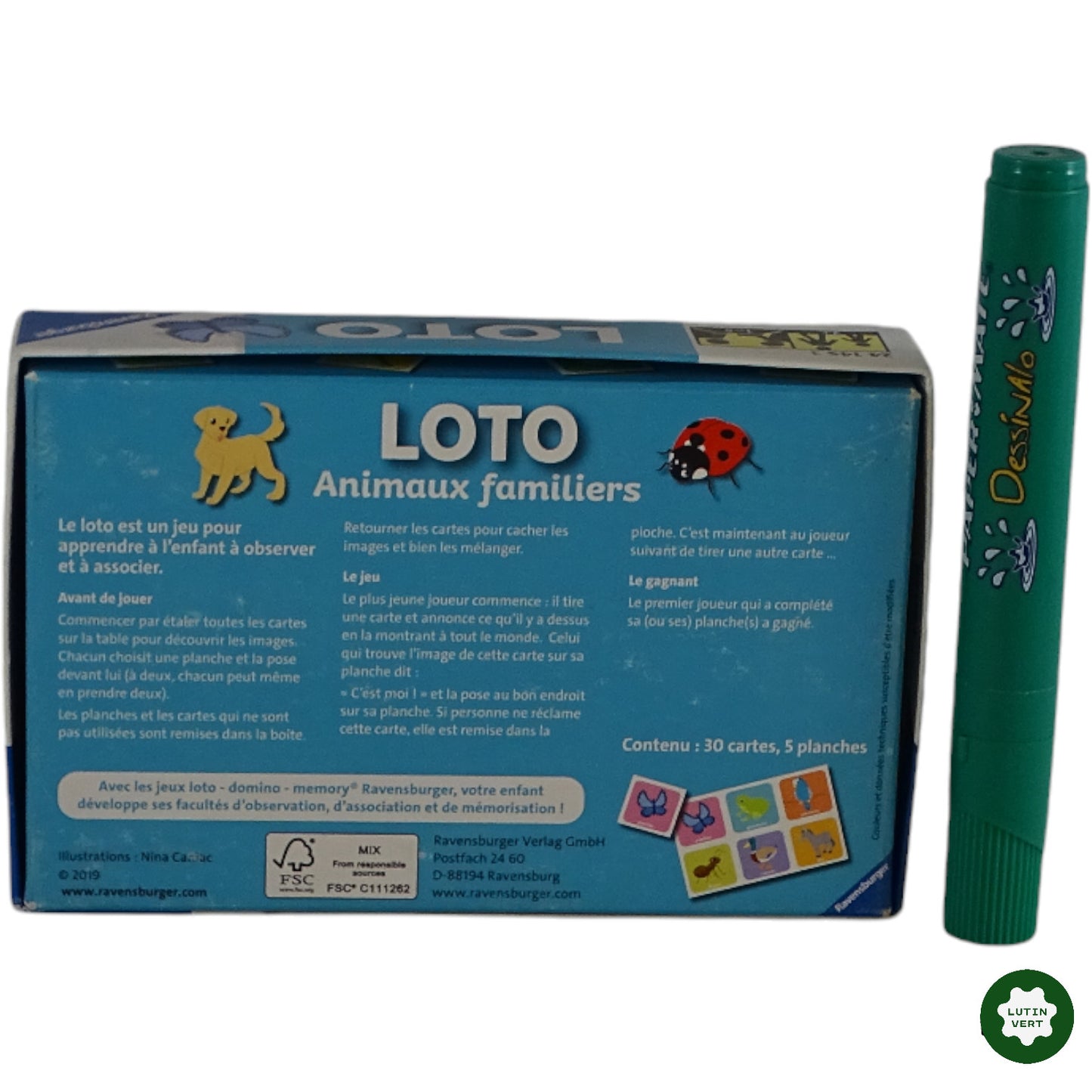 Loto Animaux familiers d'occasion RAVENSBURGER - Dès 2 ans | Ref 9814