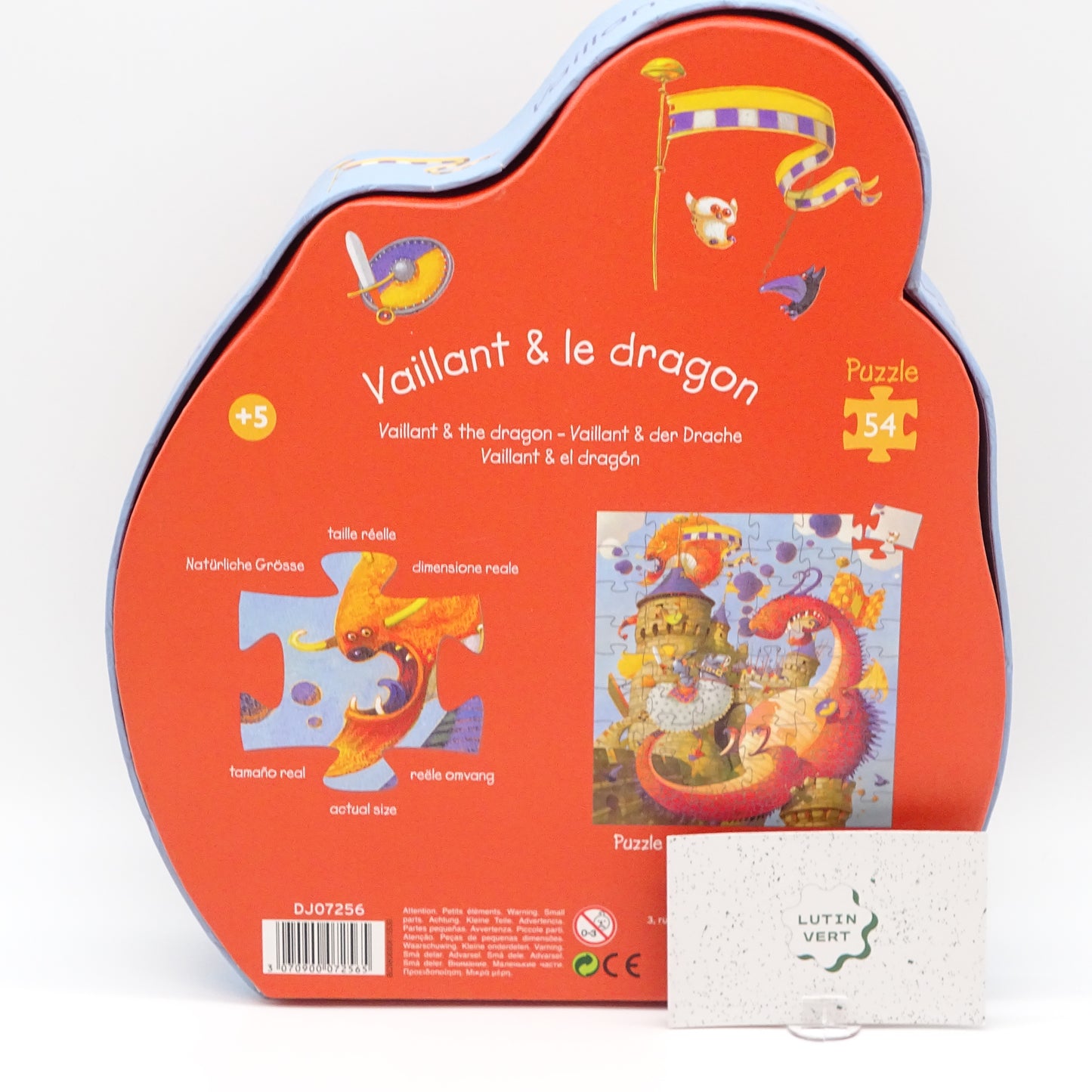 Puzzle Vaillant et le dragon d'occasion DJECO - Dès 5 ans | Ref 137761