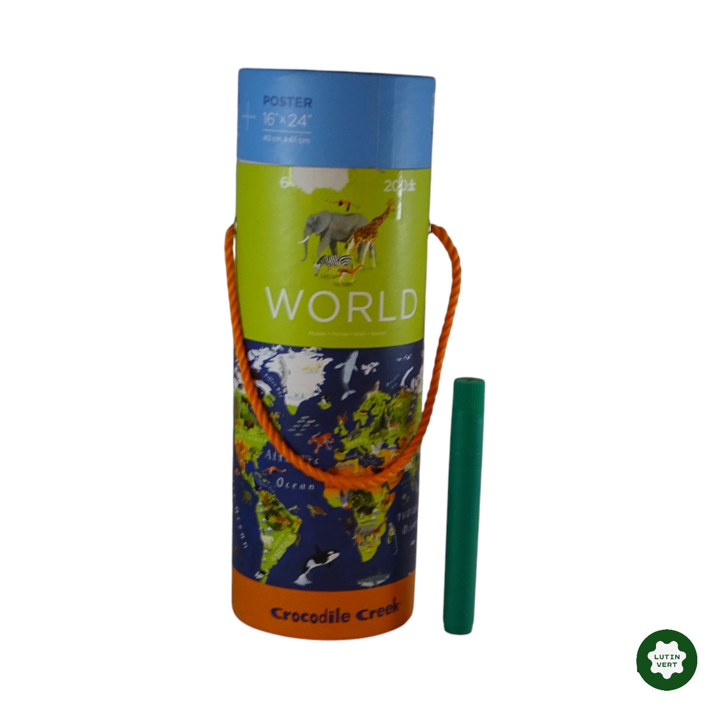 Puzzle World 200 pcs d'occasion CROCODILE CREEK - Dès 6 ans | Ref 9906