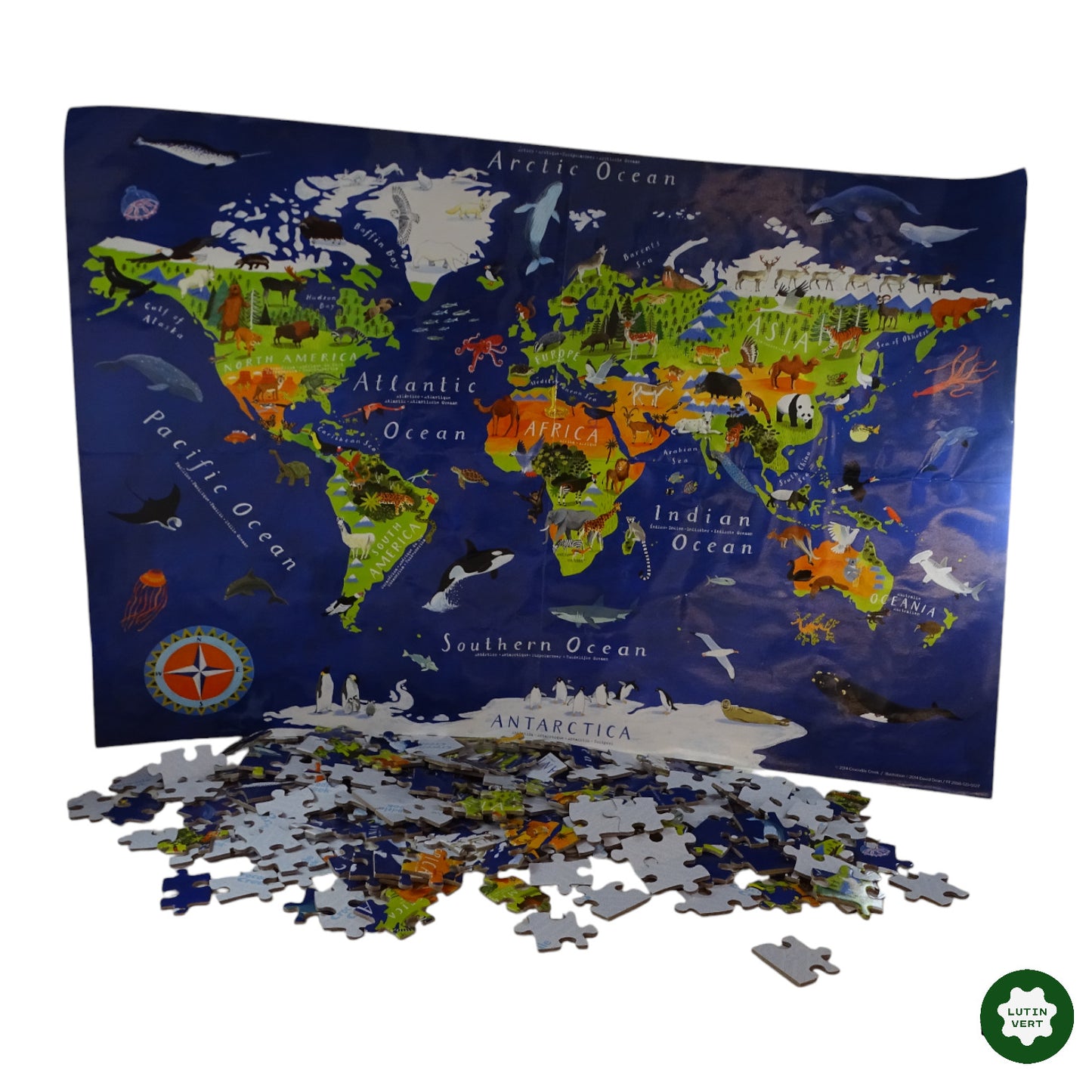 Puzzle World 200 pcs d'occasion CROCODILE CREEK - Dès 6 ans | Ref 9906