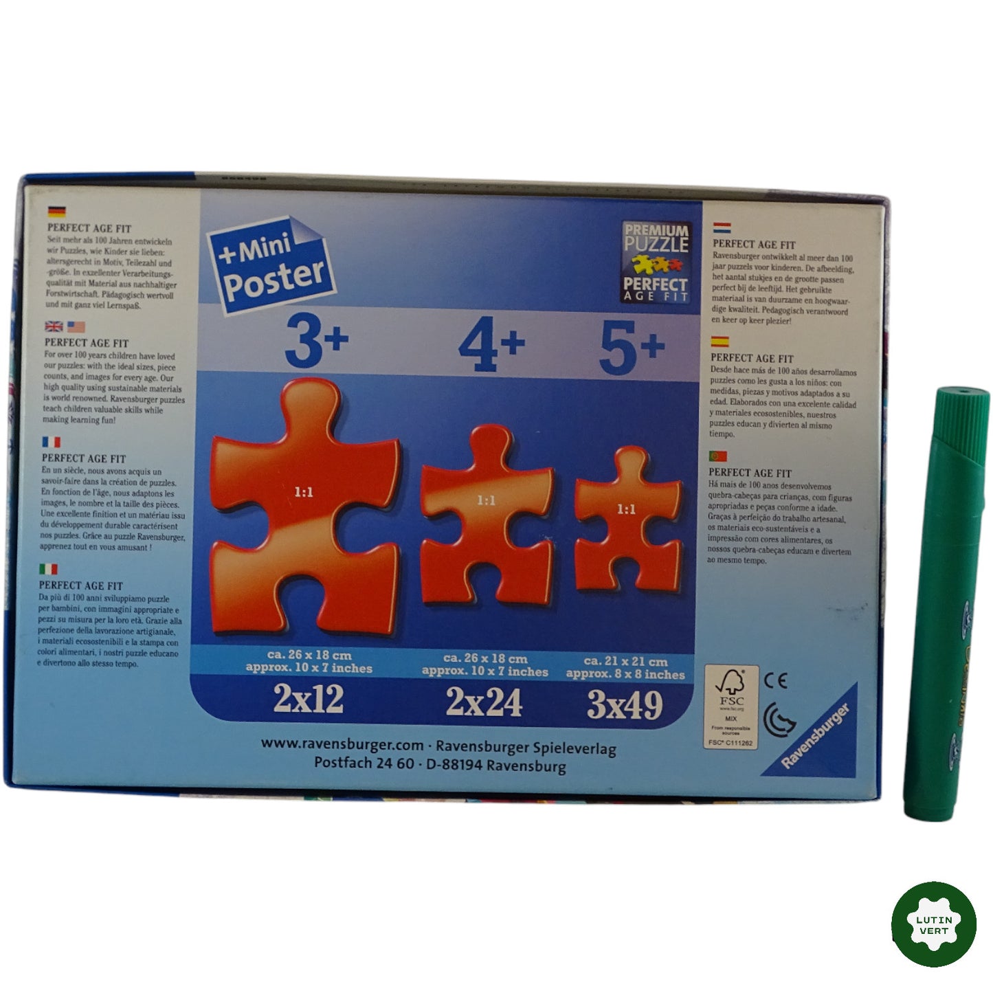 Puzzle Frozen Disney 12 pcs d'occasion RAVENSBURGER - Dès 3 ans | Ref 9913